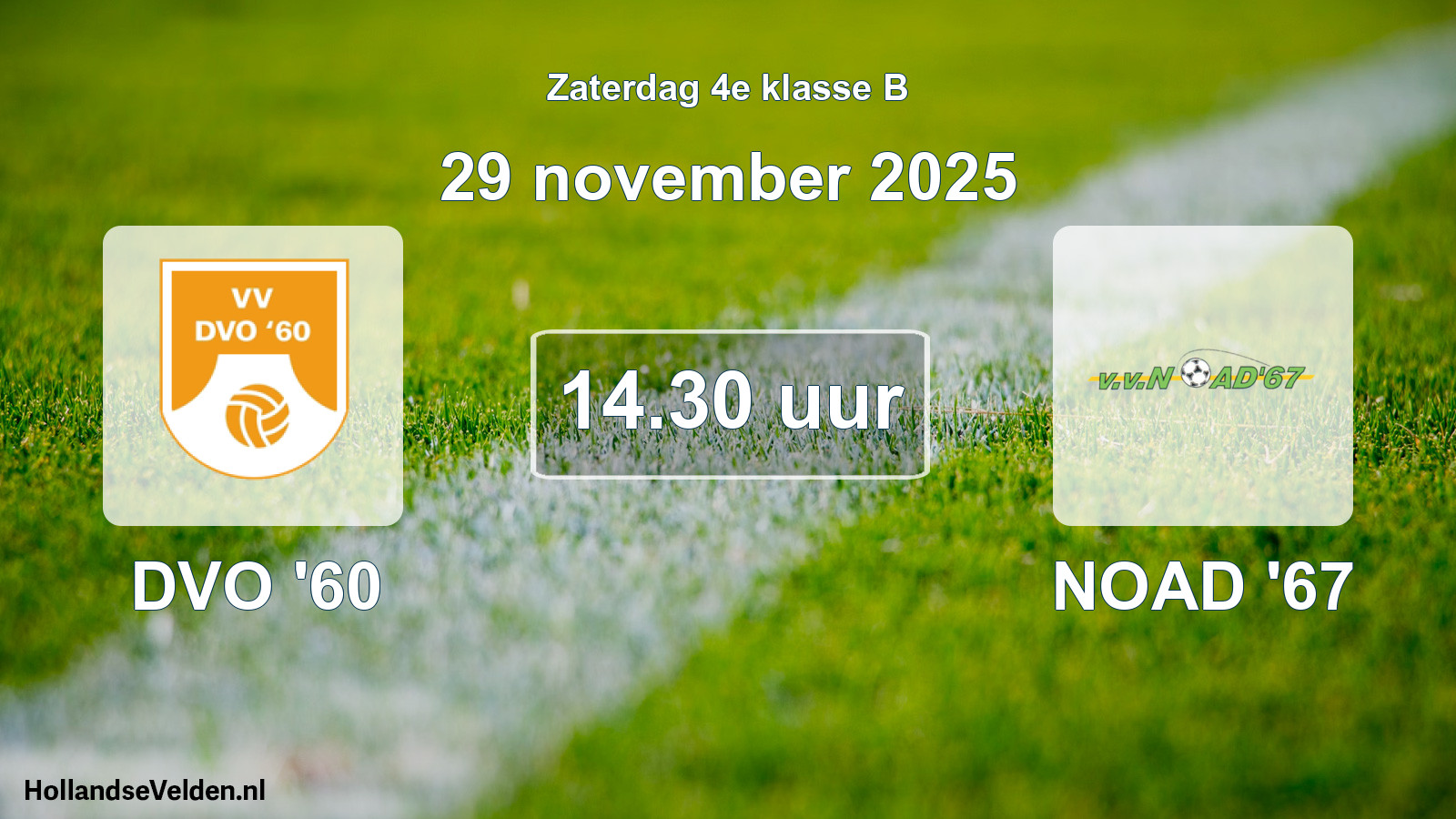 Scheduled Match: DVO '60 - NOAD '67 (29 November 2025)