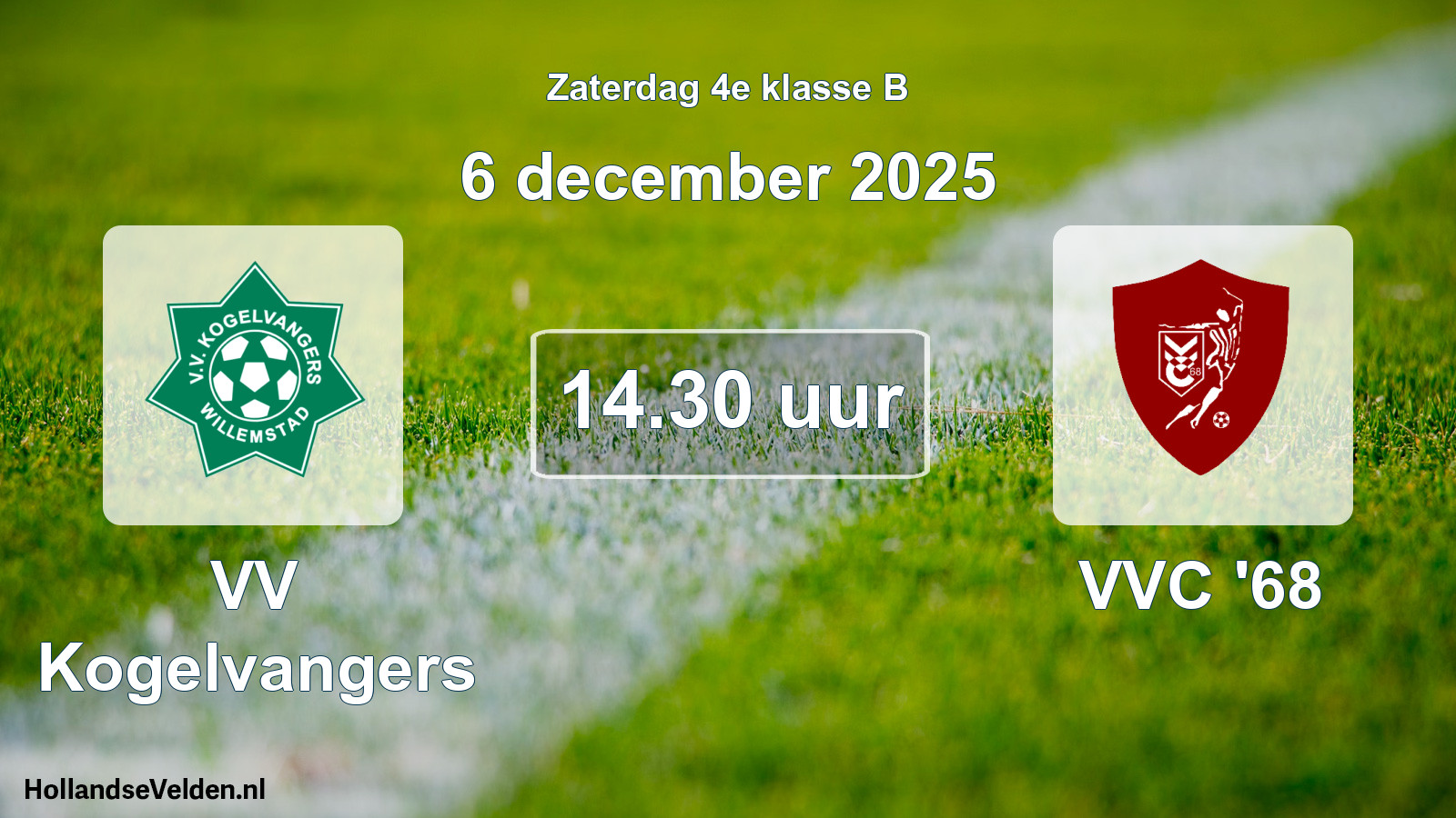 Scheduled Match: VV Kogelvangers - VVC '68 (6 December 2025)