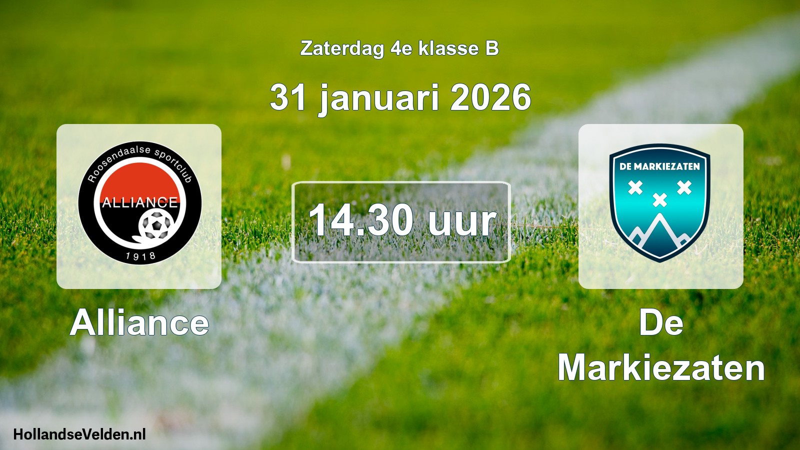 Scheduled Match: Alliance - De Markiezaten (31 January 2026)