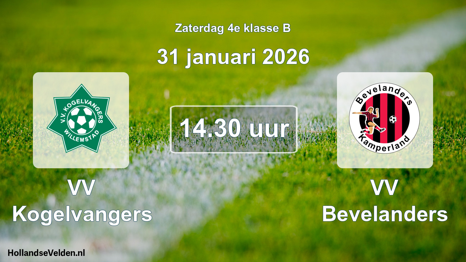 Scheduled Match: VV Kogelvangers - VV Bevelanders (31 January 2026)