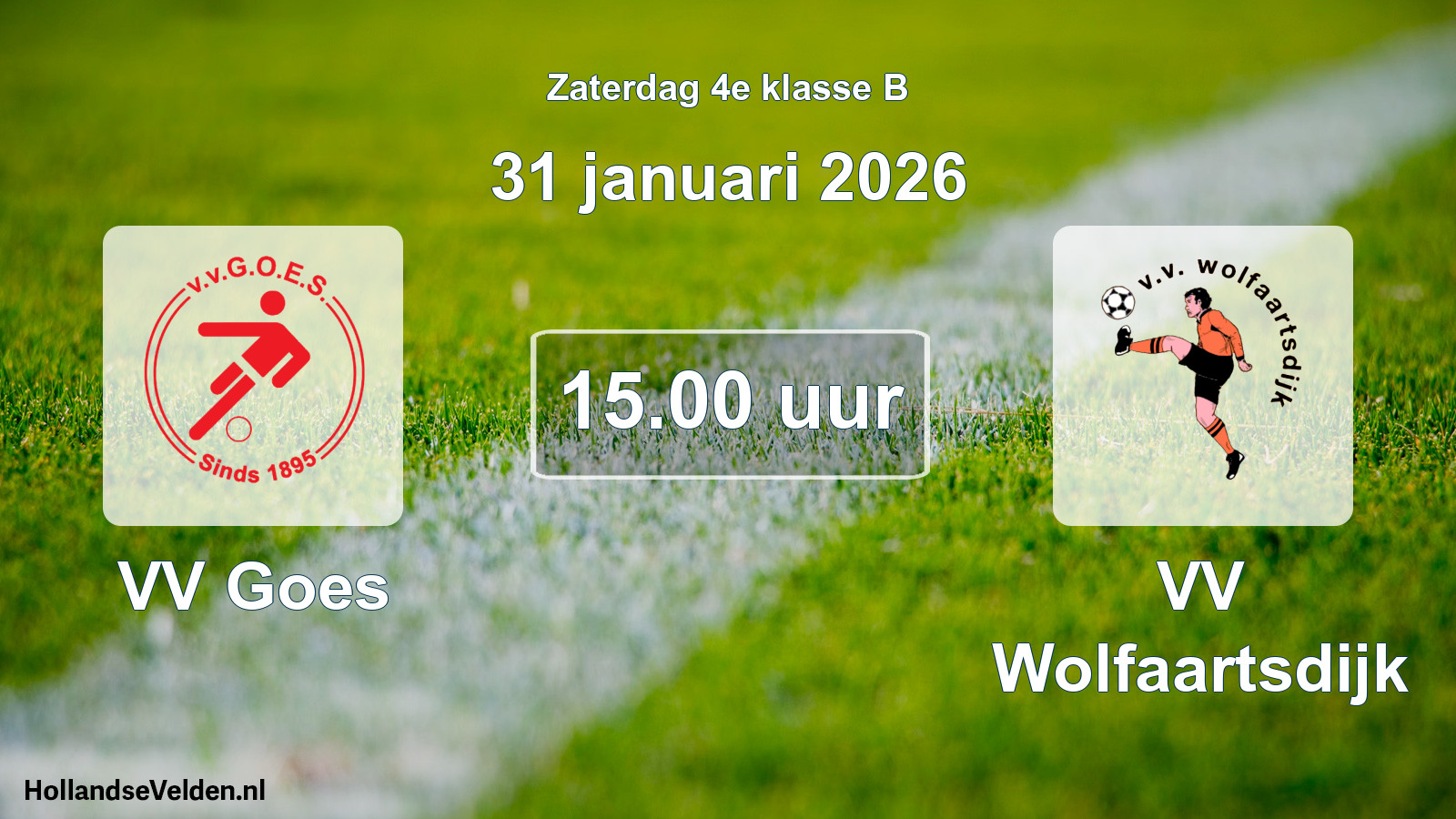 Geplande wedstrijd: VV Goes - VV Wolfaartsdijk (31 januari 2026)