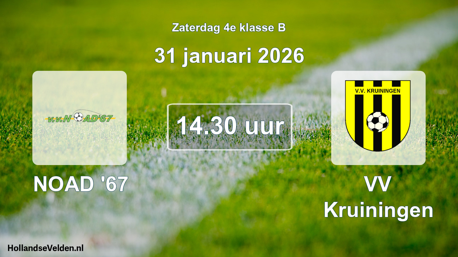 Scheduled Match: NOAD '67 - VV Kruiningen (31 January 2026)