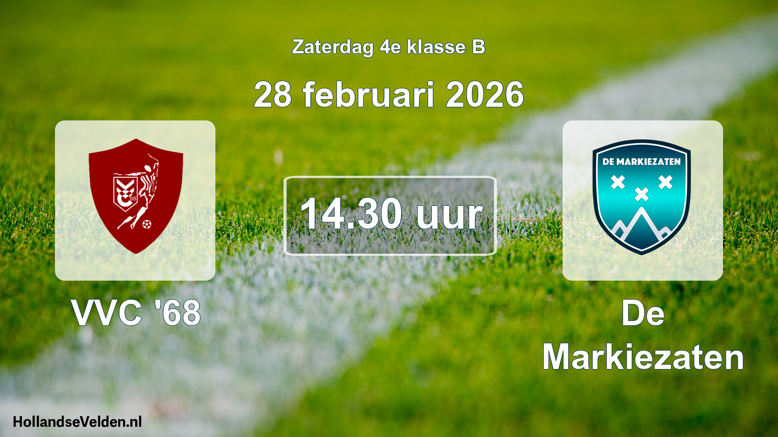 Scheduled Match: VVC '68 - De Markiezaten (28 February 2026)