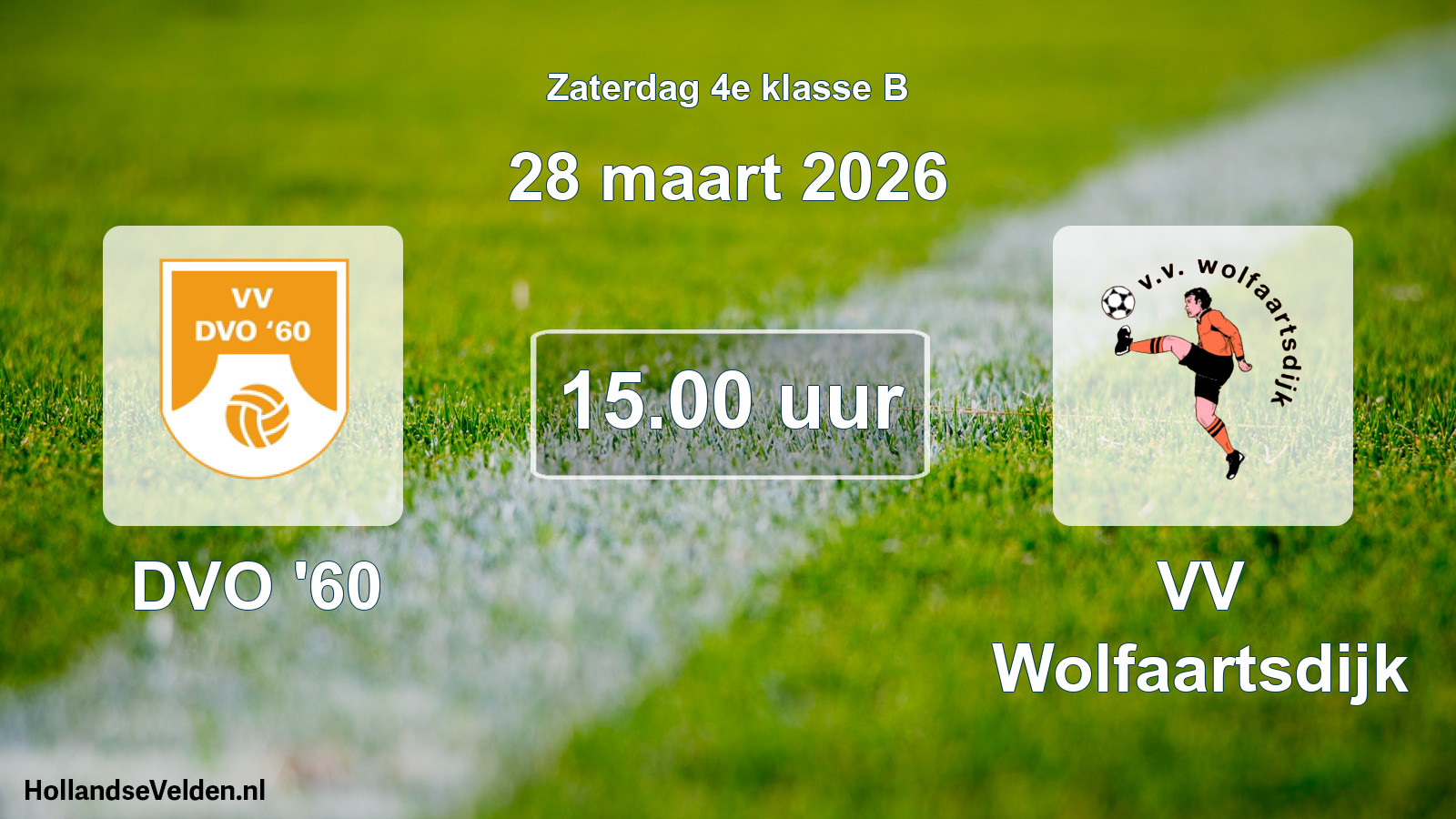 Scheduled Match: DVO '60 - VV Wolfaartsdijk (28 March 2026)