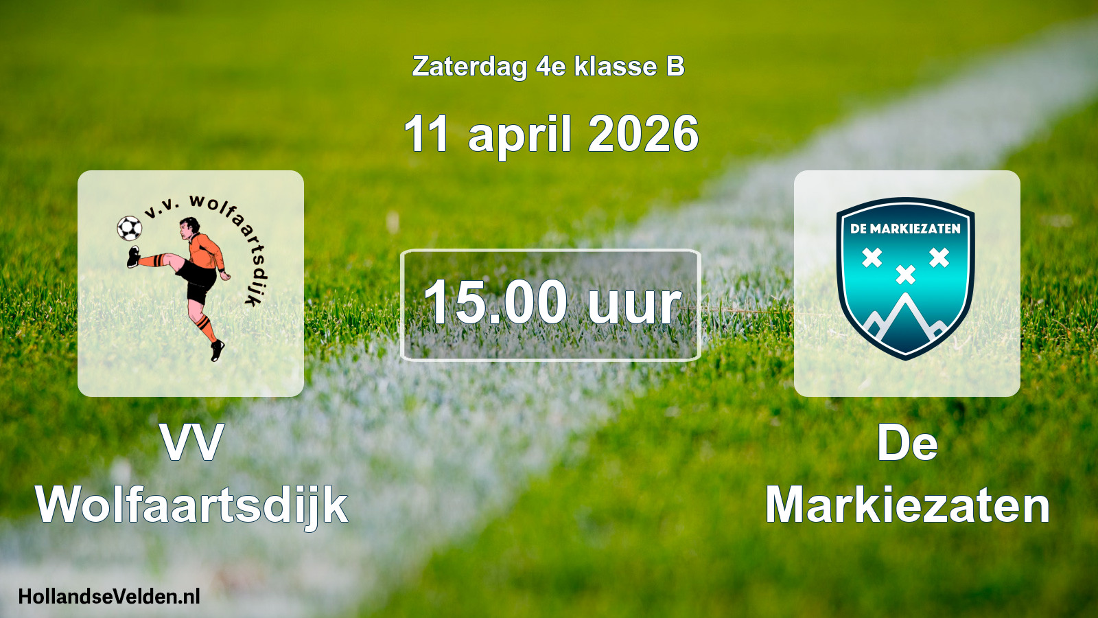 Scheduled Match: VV Wolfaartsdijk - De Markiezaten (11 April 2026)