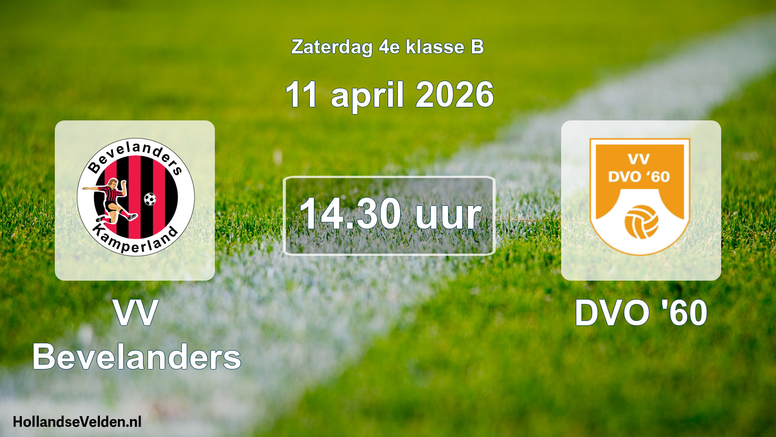 Scheduled Match: VV Bevelanders - DVO '60 (11 April 2026)