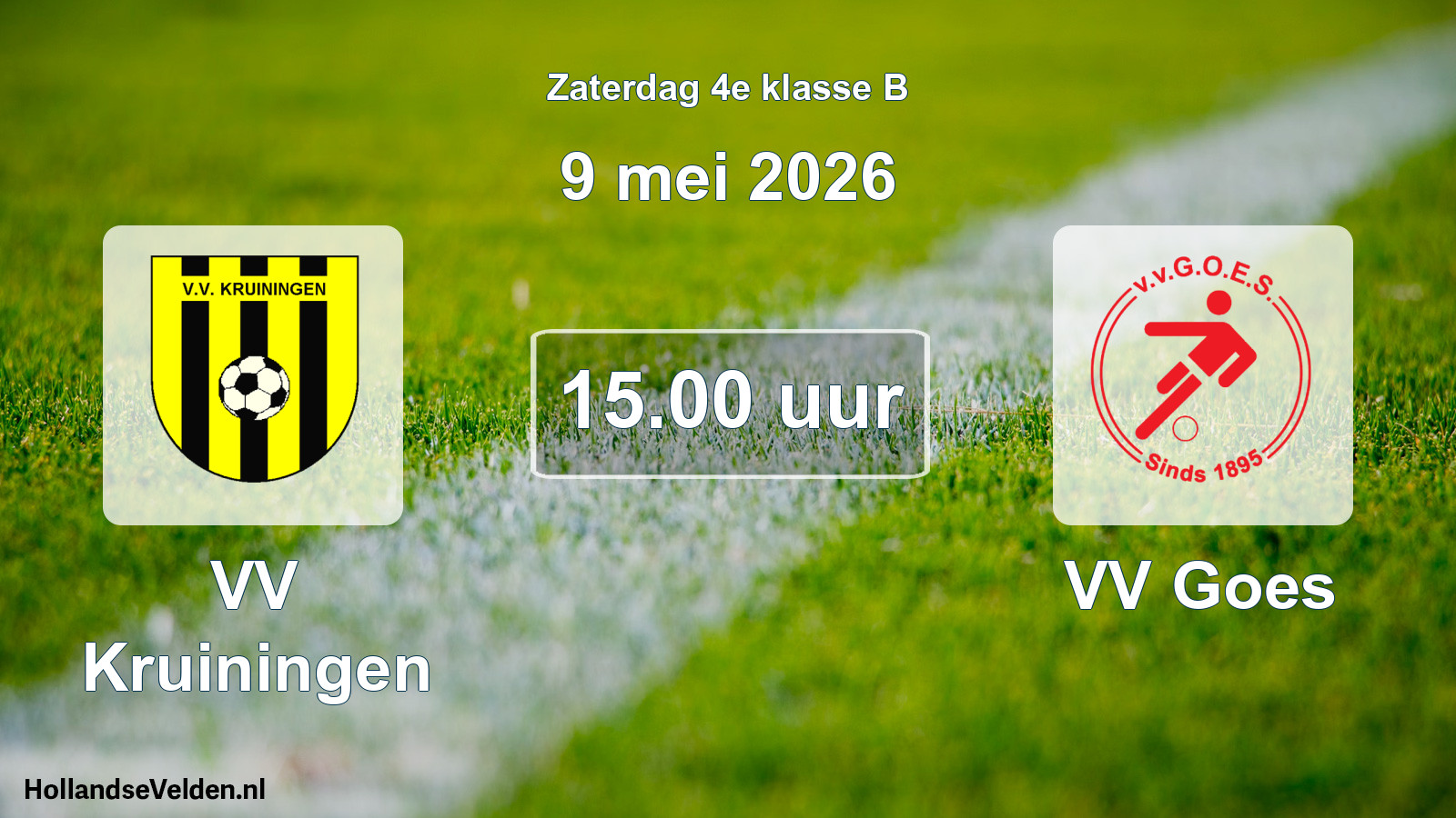 Geplande wedstrijd: VV Kruiningen - VV Goes (9 mei 2026)