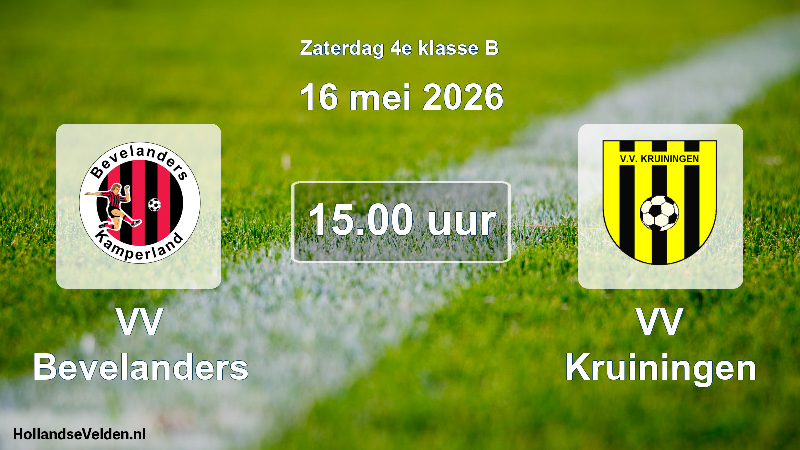 Scheduled Match: VV Bevelanders - VV Kruiningen (16 May 2026)