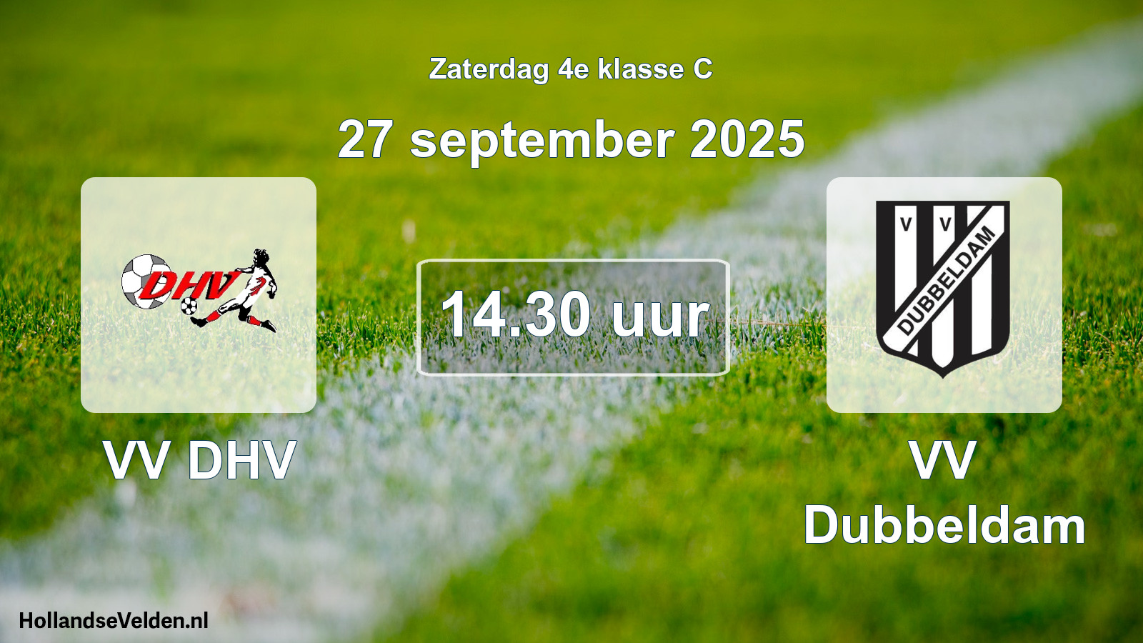 Geplande wedstrijd: VV DHV - VV Dubbeldam (27 september 2025)