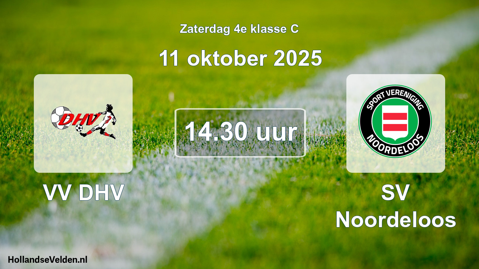 Geplande wedstrijd: VV DHV - SV Noordeloos (11 oktober 2025)
