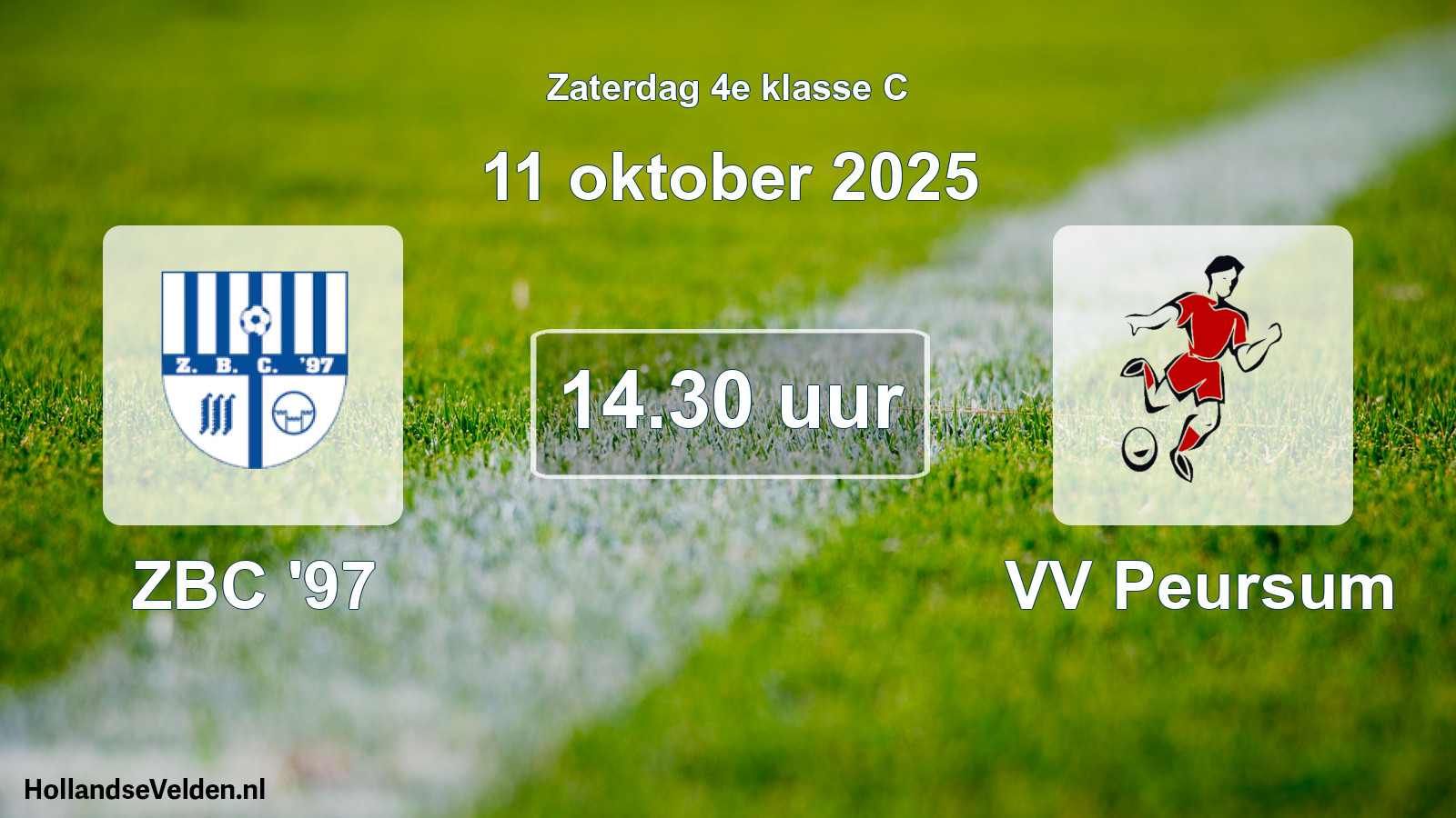 Scheduled Match: ZBC '97 - VV Peursum (11 October 2025)