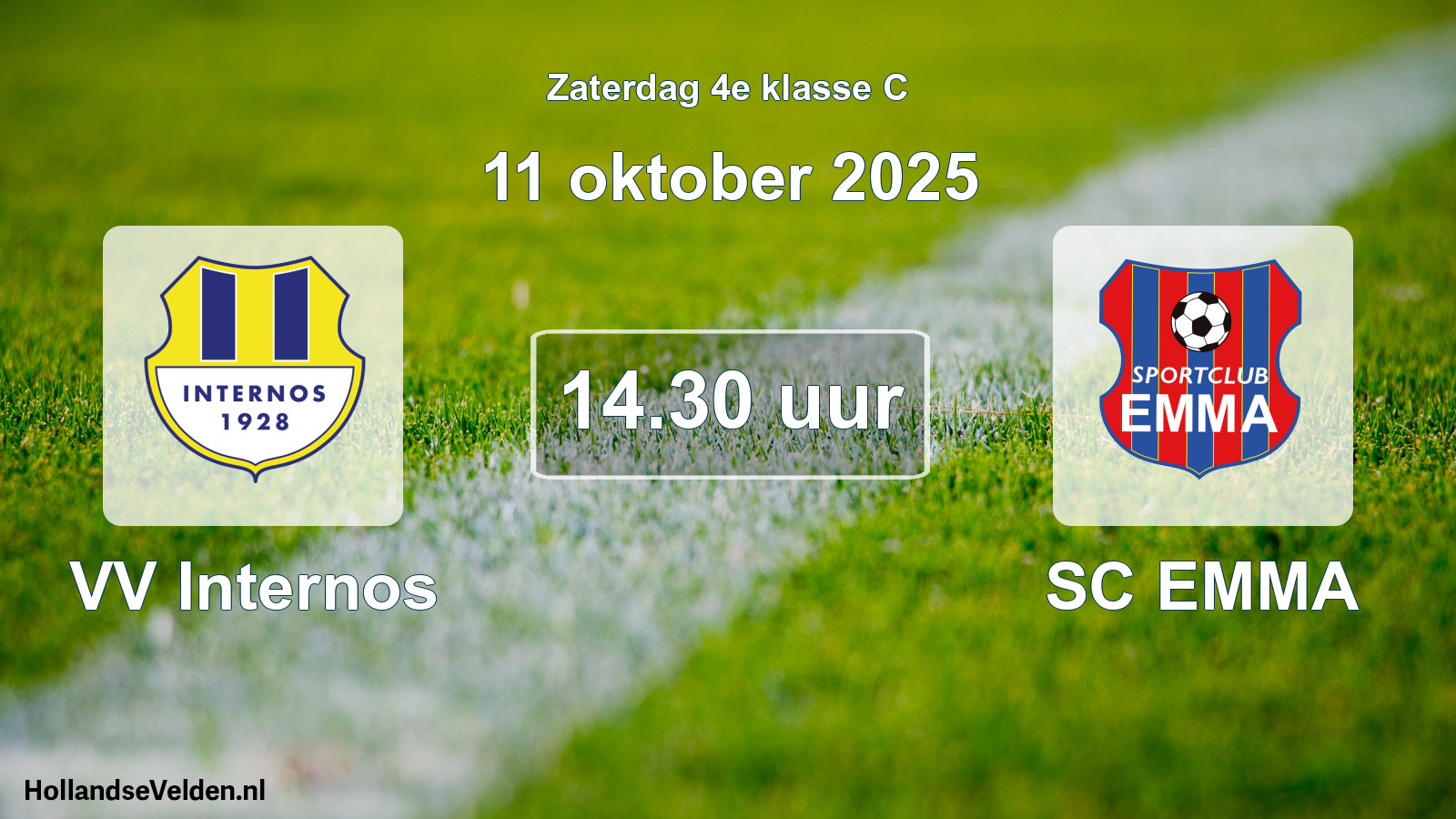 Scheduled Match: VV Internos - SC EMMA (11 October 2025)