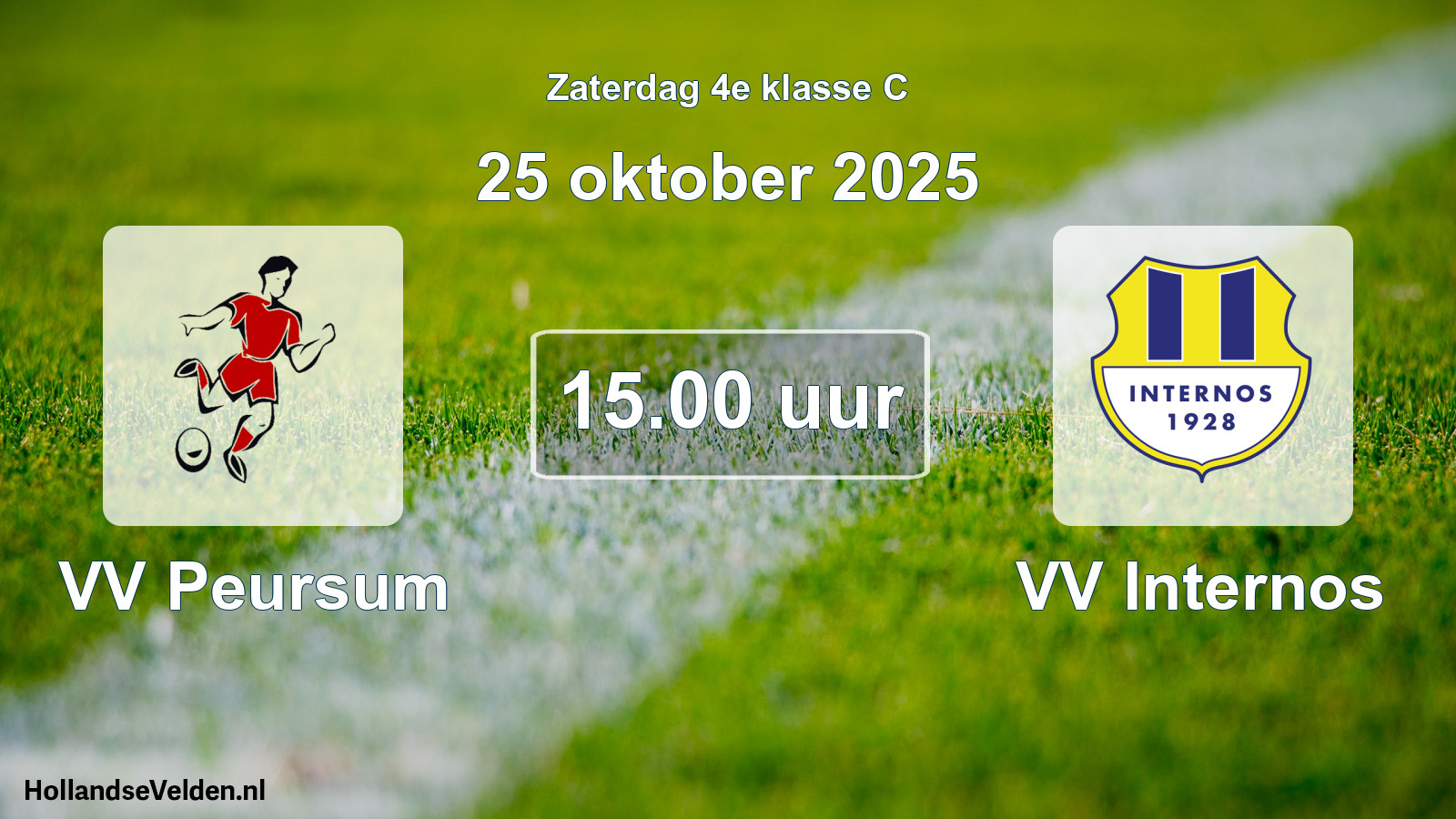 Geplande wedstrijd: VV Peursum - VV Internos (25 oktober 2025)