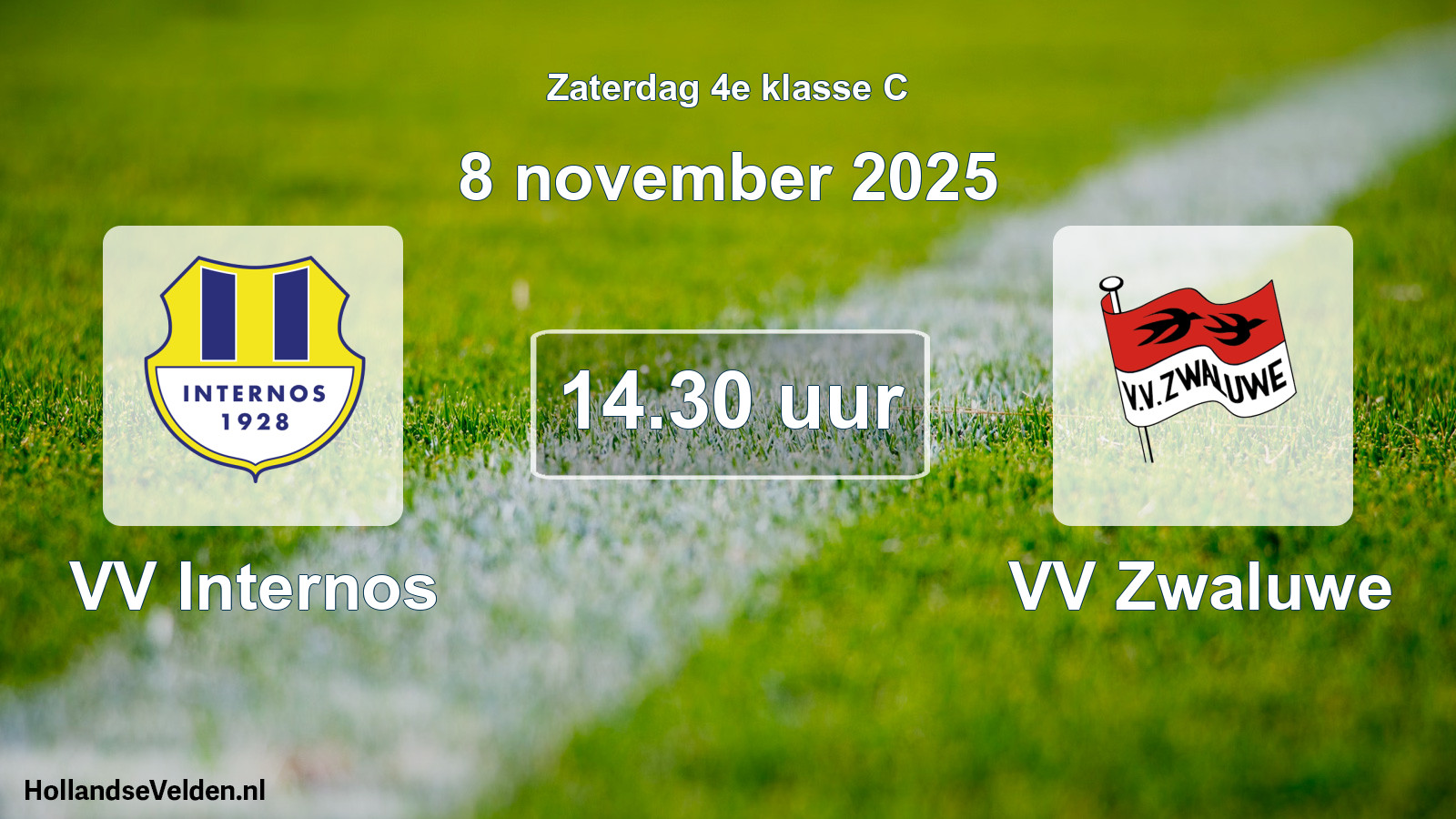 Scheduled Match: VV Internos - VV Zwaluwe (8 November 2025)