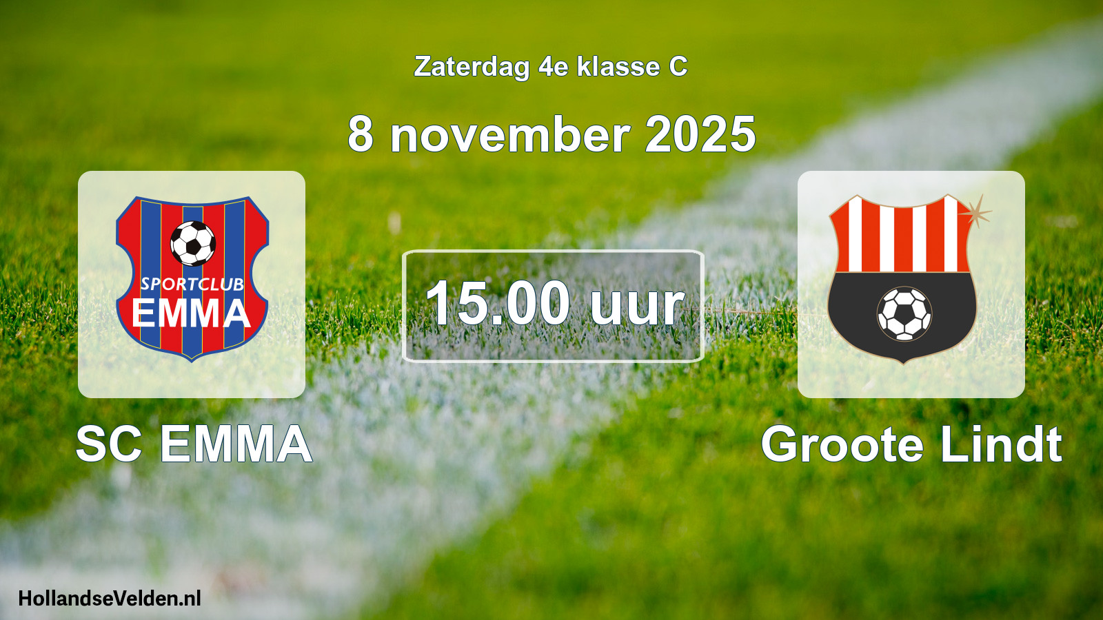 Scheduled Match: SC EMMA - Groote Lindt (8 November 2025)