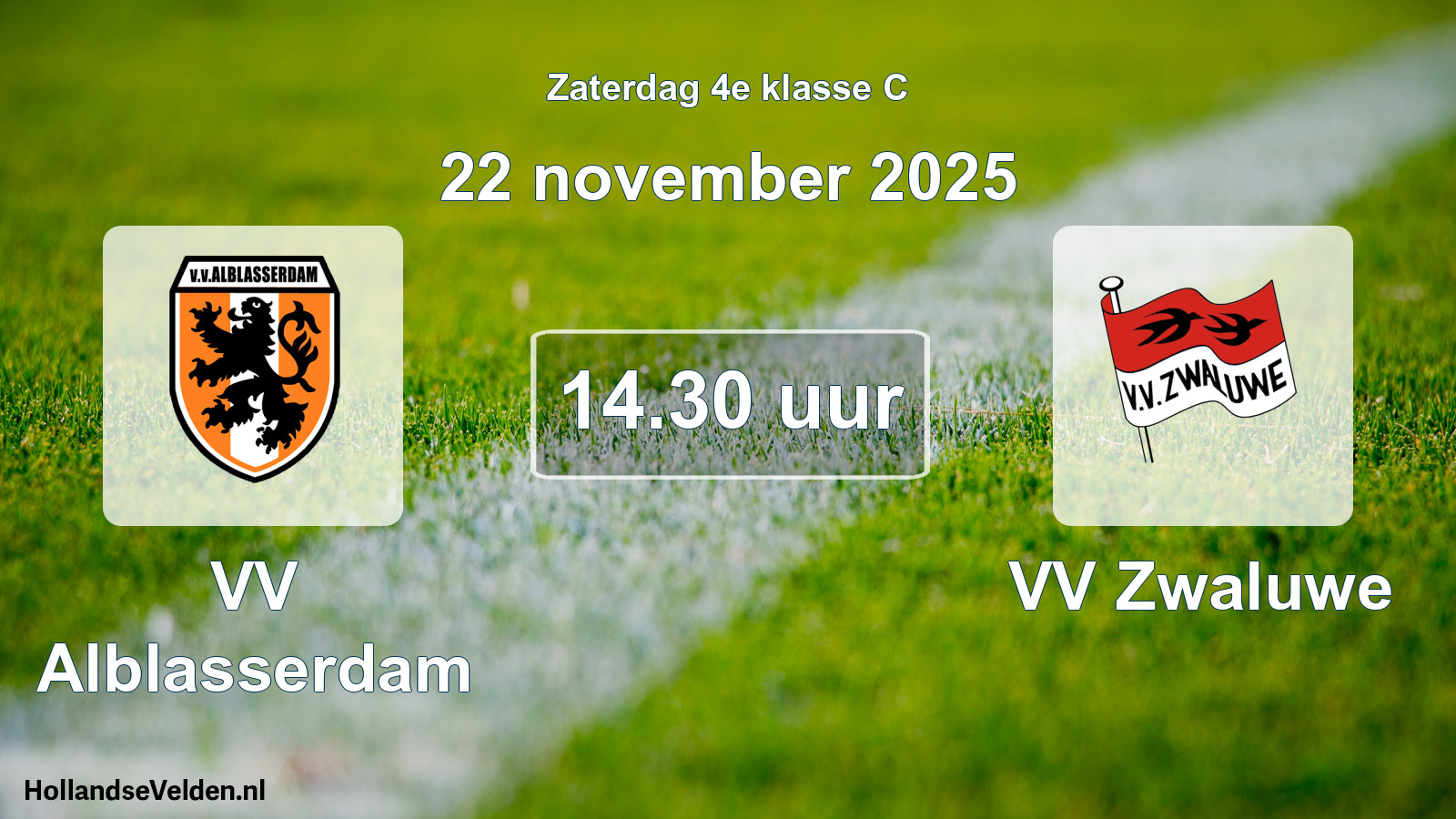 Scheduled Match: VV Alblasserdam - VV Zwaluwe (22 November 2025)