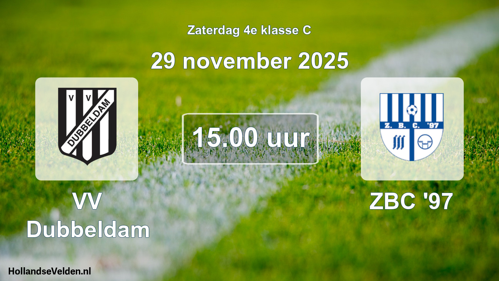 Scheduled Match: VV Dubbeldam - ZBC '97 (29 November 2025)