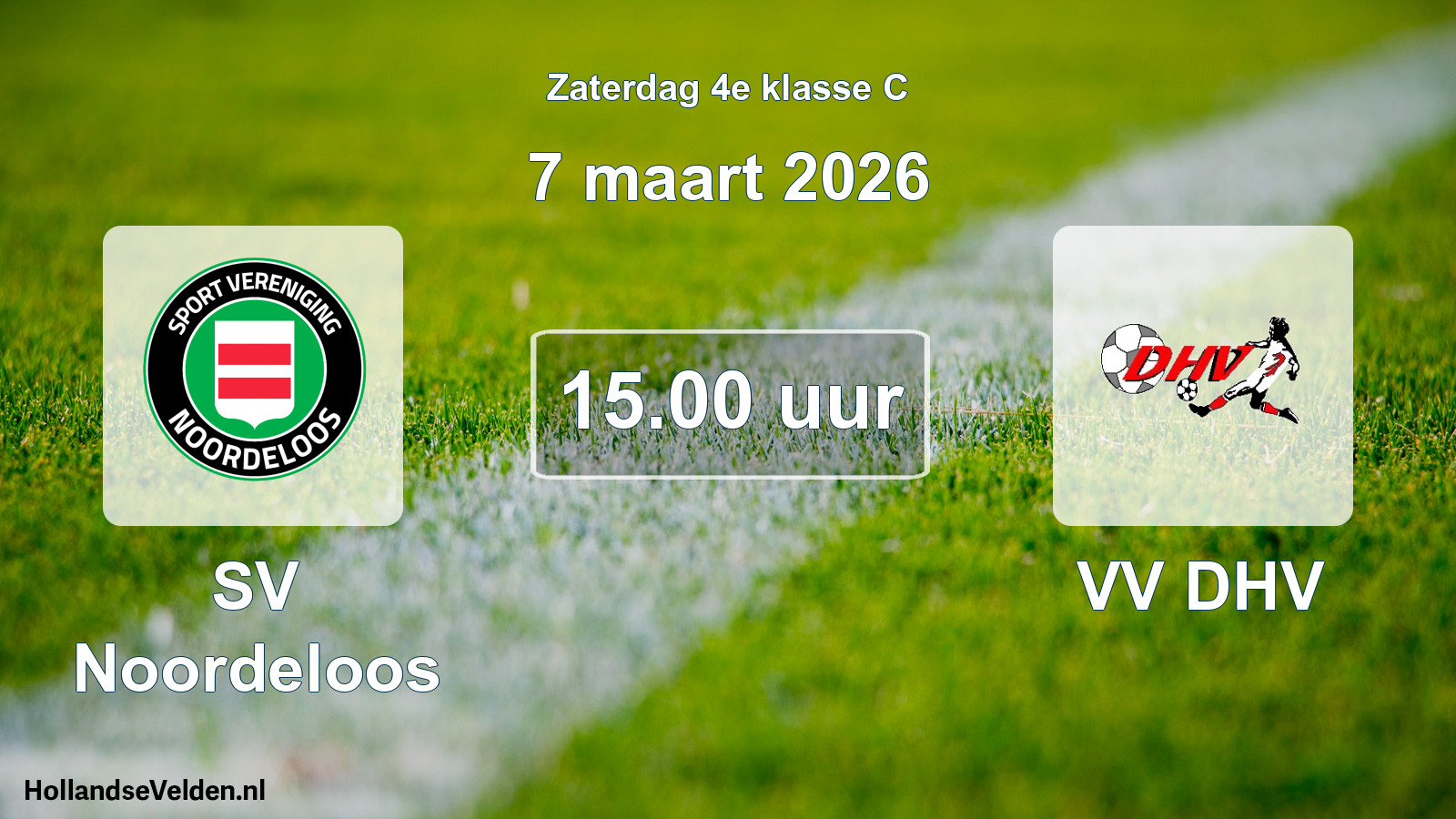Geplande wedstrijd: SV Noordeloos - VV DHV (7 maart 2026)