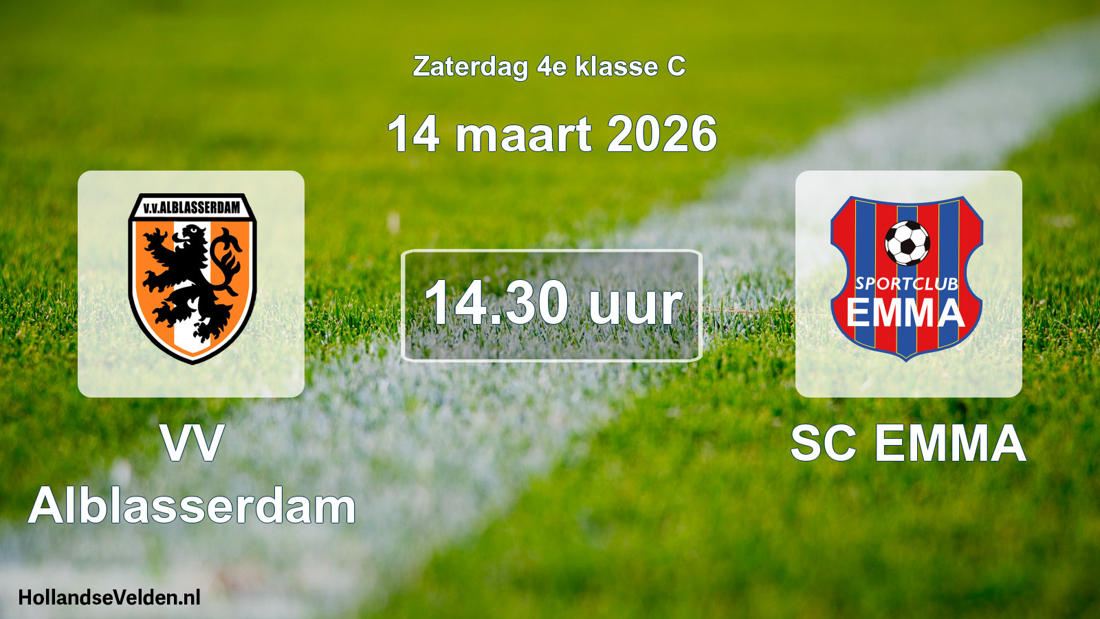 Scheduled Match: VV Alblasserdam - SC EMMA (14 March 2026)