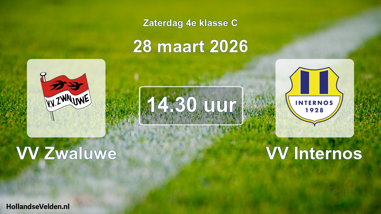 Scheduled Match: VV Zwaluwe - VV Internos (28 March 2026)
