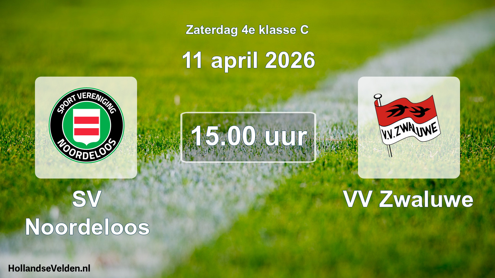 Scheduled Match: SV Noordeloos - VV Zwaluwe (11 April 2026)
