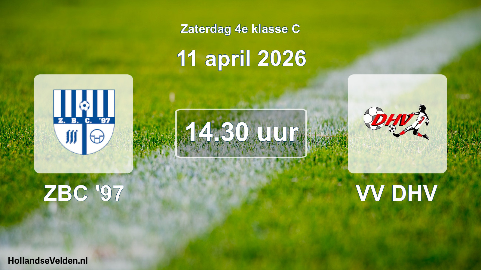 Geplande wedstrijd: ZBC '97 - VV DHV (11 april 2026)