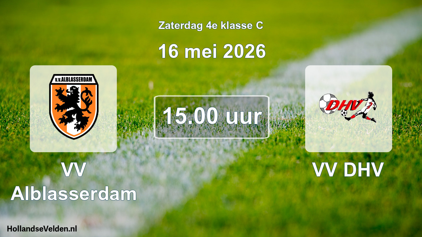 Geplande wedstrijd: VV Alblasserdam - VV DHV (16 mei 2026)