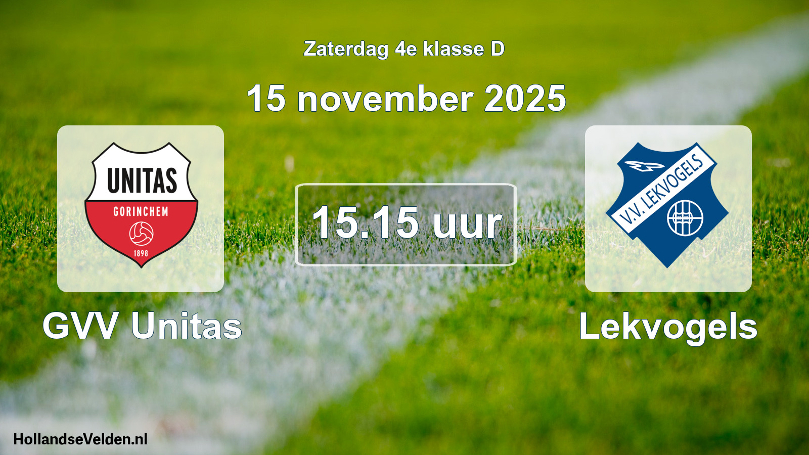Scheduled Match: GVV Unitas - Lekvogels (15 November 2025)