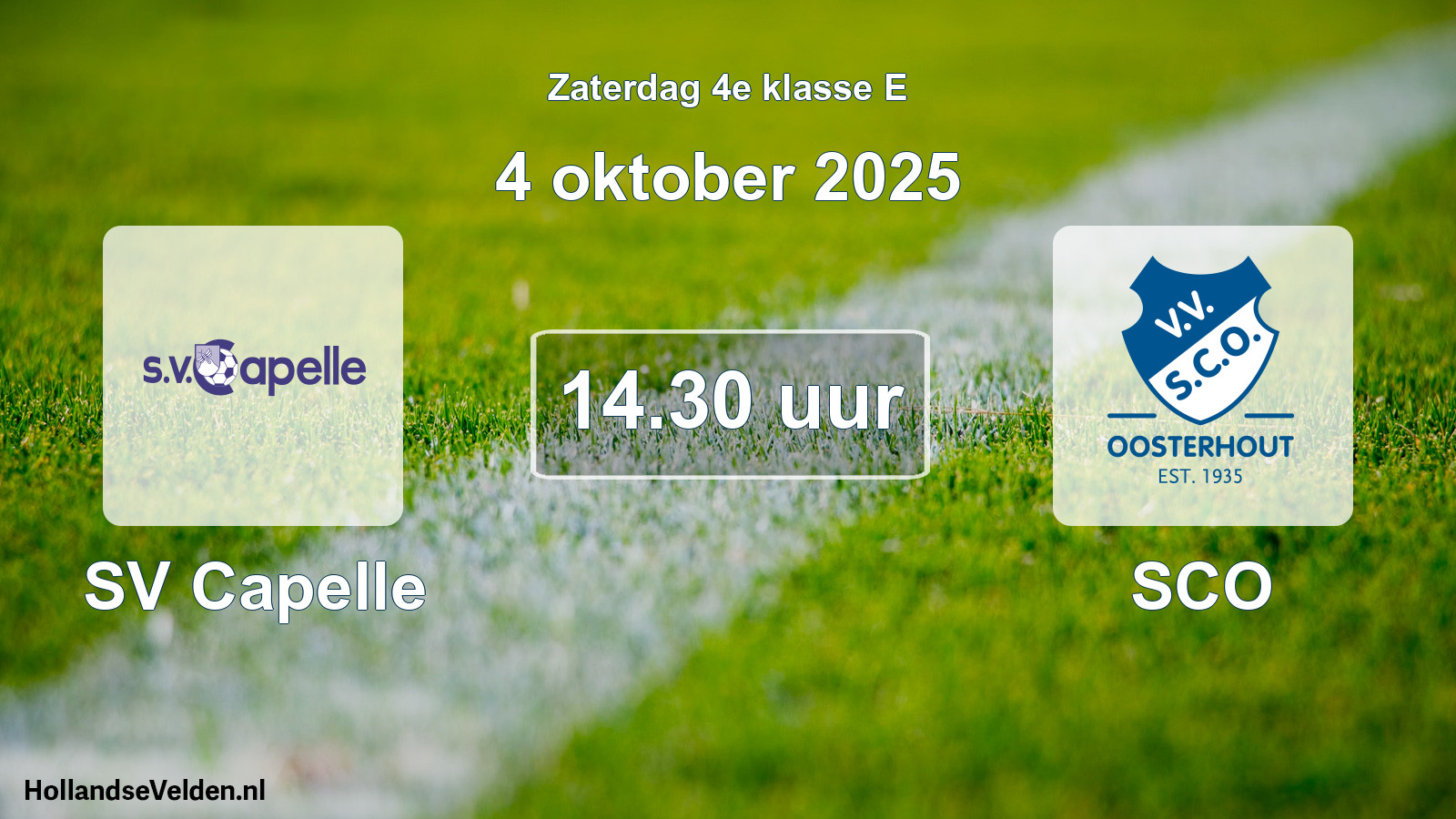 Scheduled Match: SV Capelle - SCO (4 October 2025)