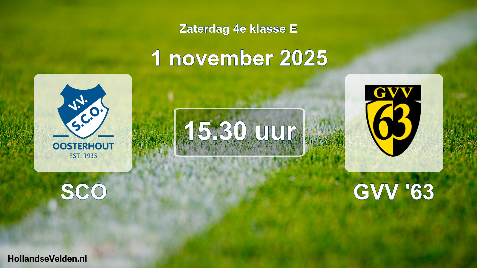 Scheduled Match: SCO - GVV '63 (1 November 2025)