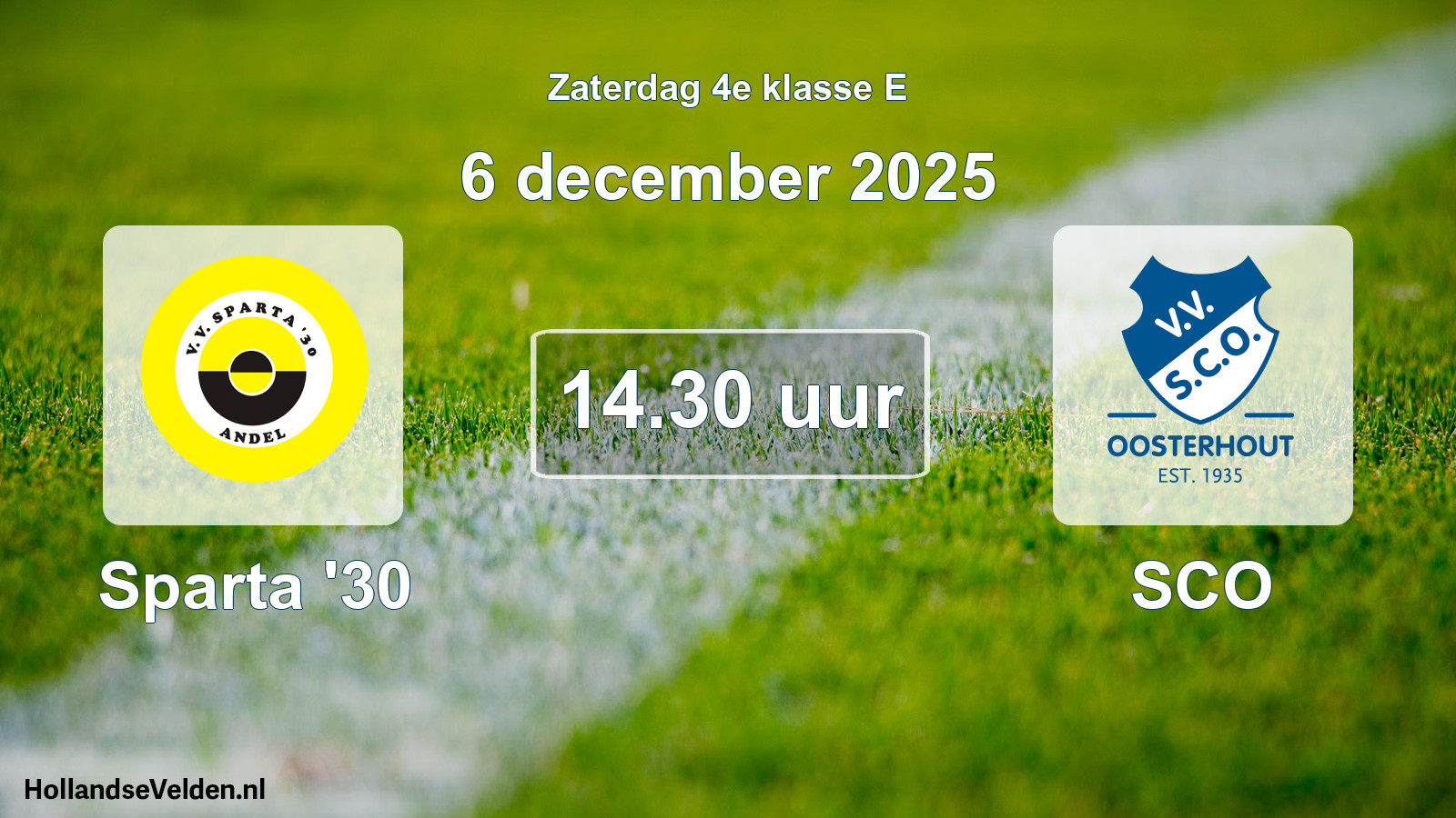 Scheduled Match: Sparta '30 - SCO (6 December 2025)