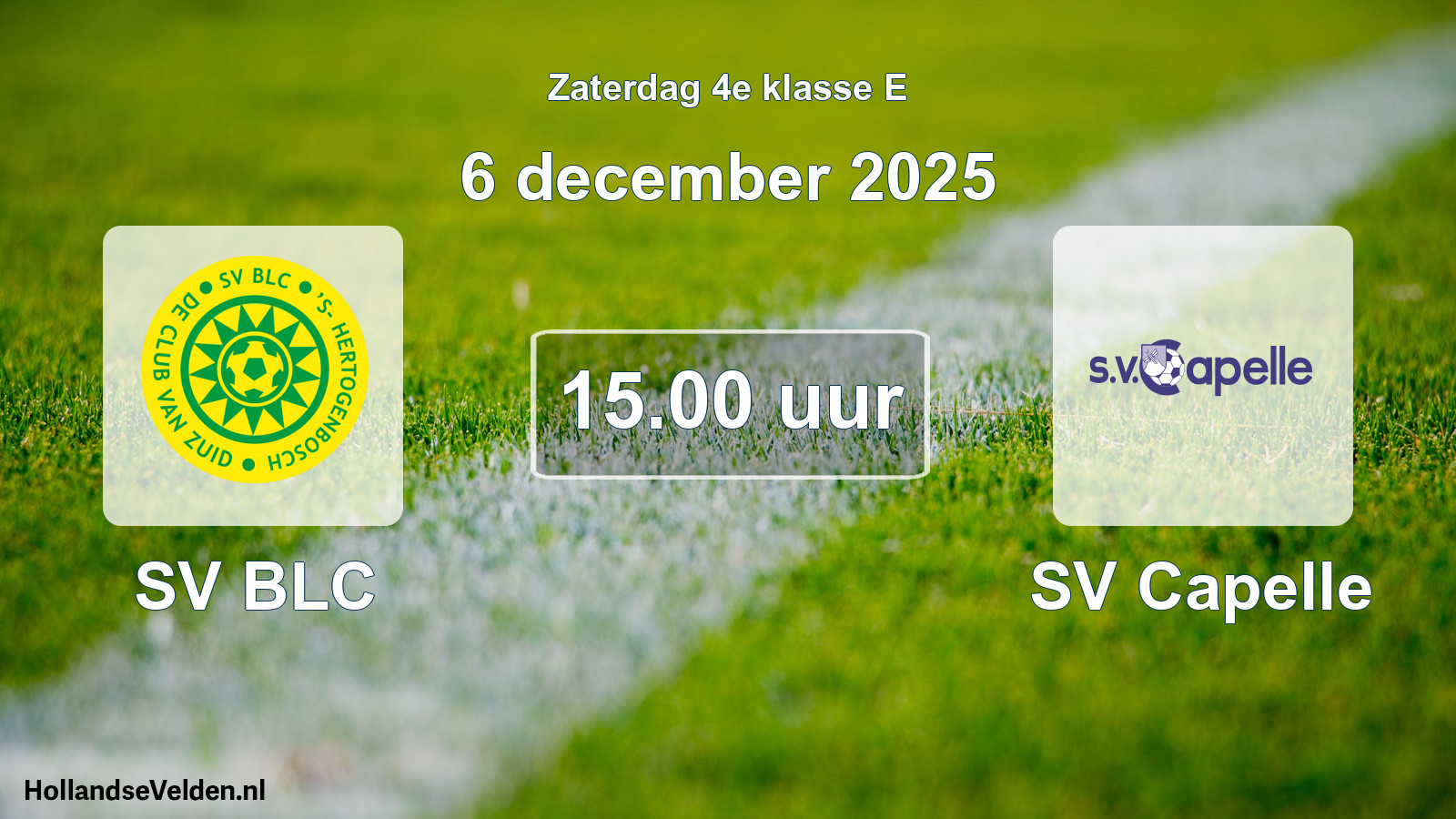 Scheduled Match: SV BLC - SV Capelle (6 December 2025)