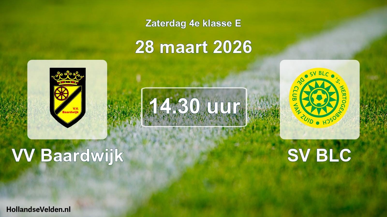 Scheduled Match: VV Baardwijk - SV BLC (28 March 2026)