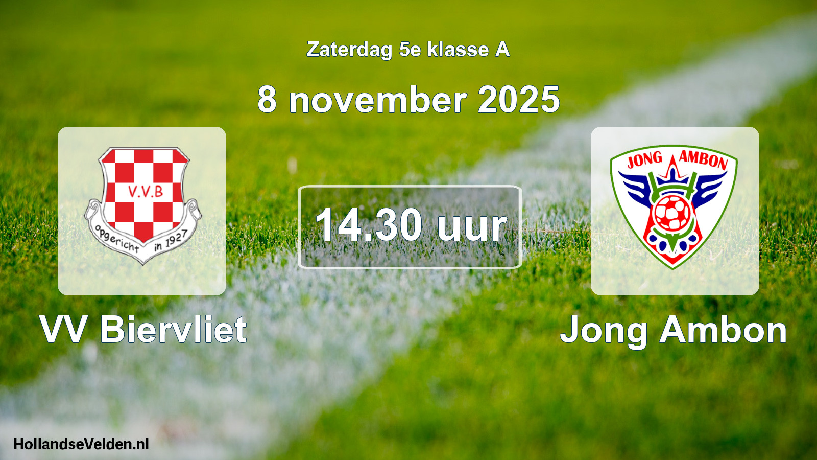 Scheduled Match: VV Biervliet - Jong Ambon (8 November 2025)