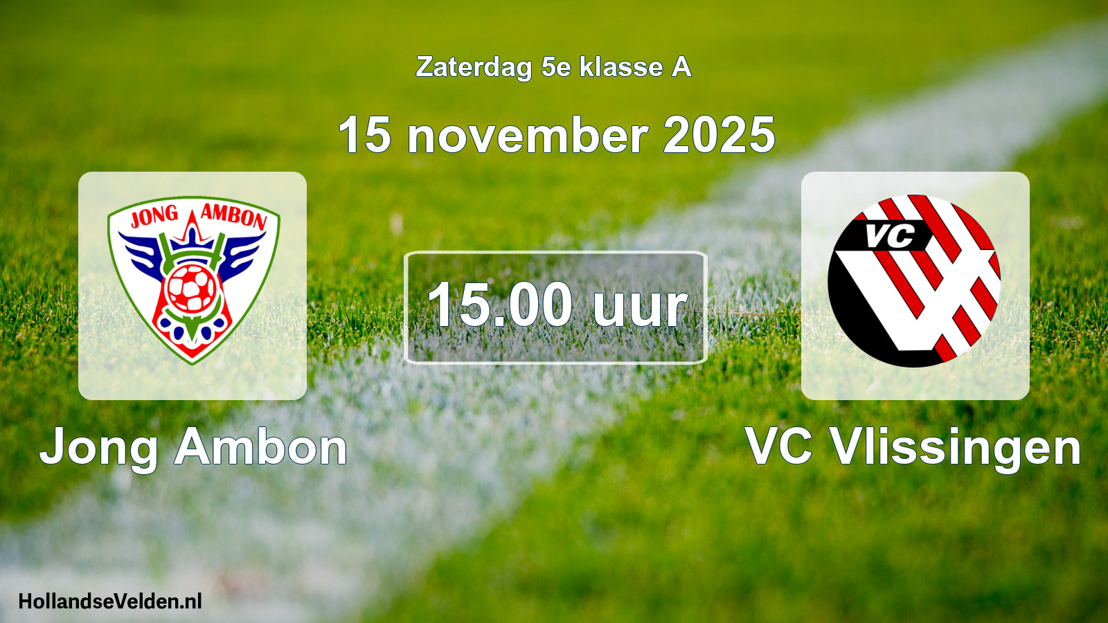 Geplande wedstrijd: Jong Ambon - VC Vlissingen (15 november 2025)