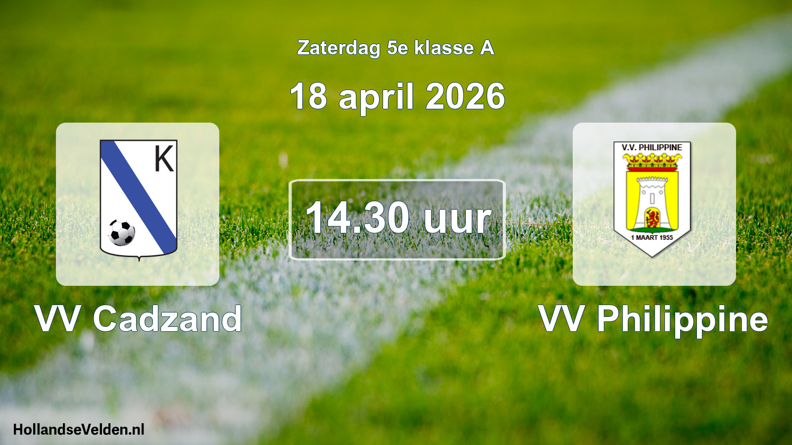 Scheduled Match: VV Cadzand - VV Philippine (18 April 2026)