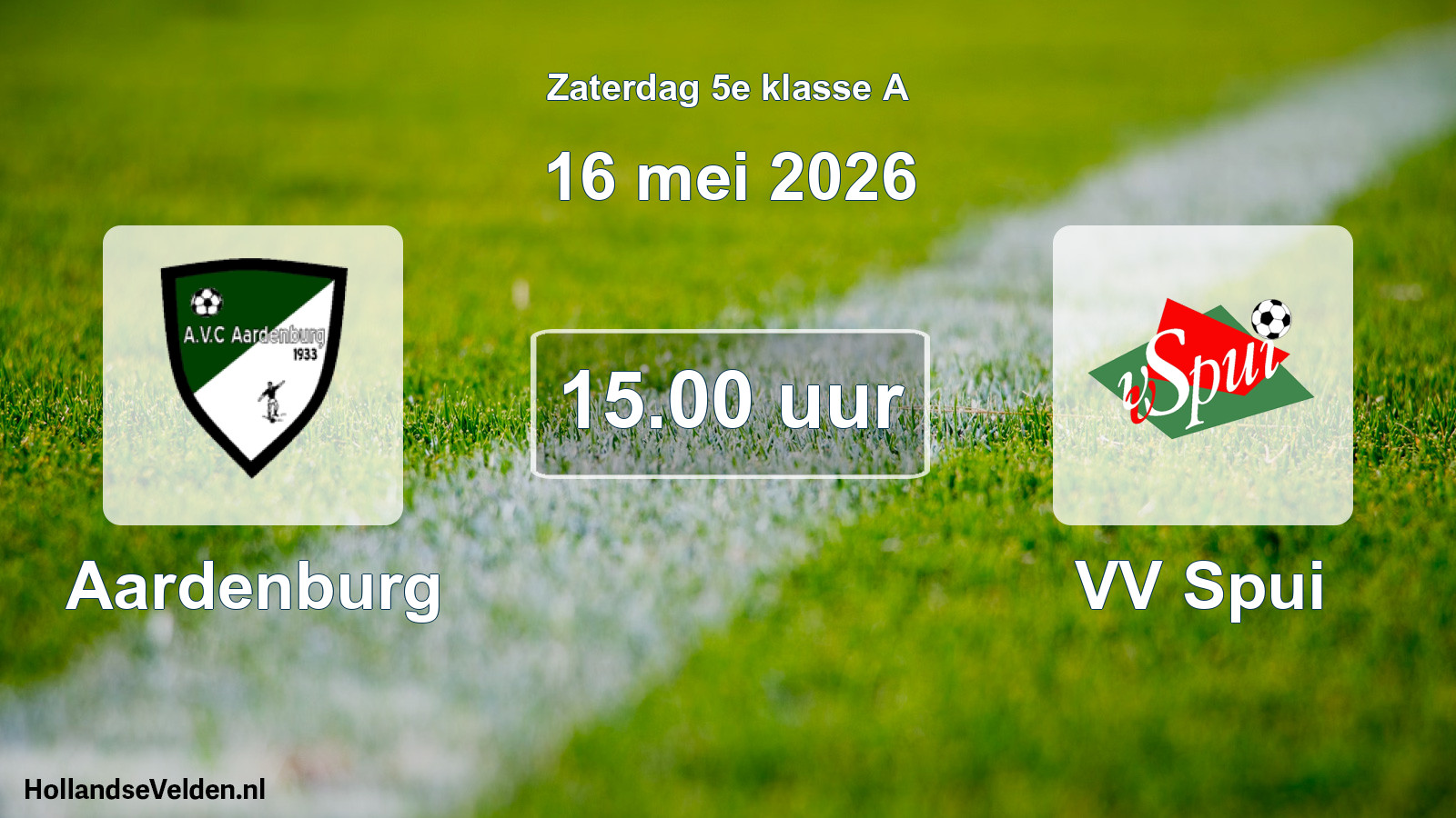 Geplande wedstrijd: Aardenburg - VV Spui (16 mei 2026)
