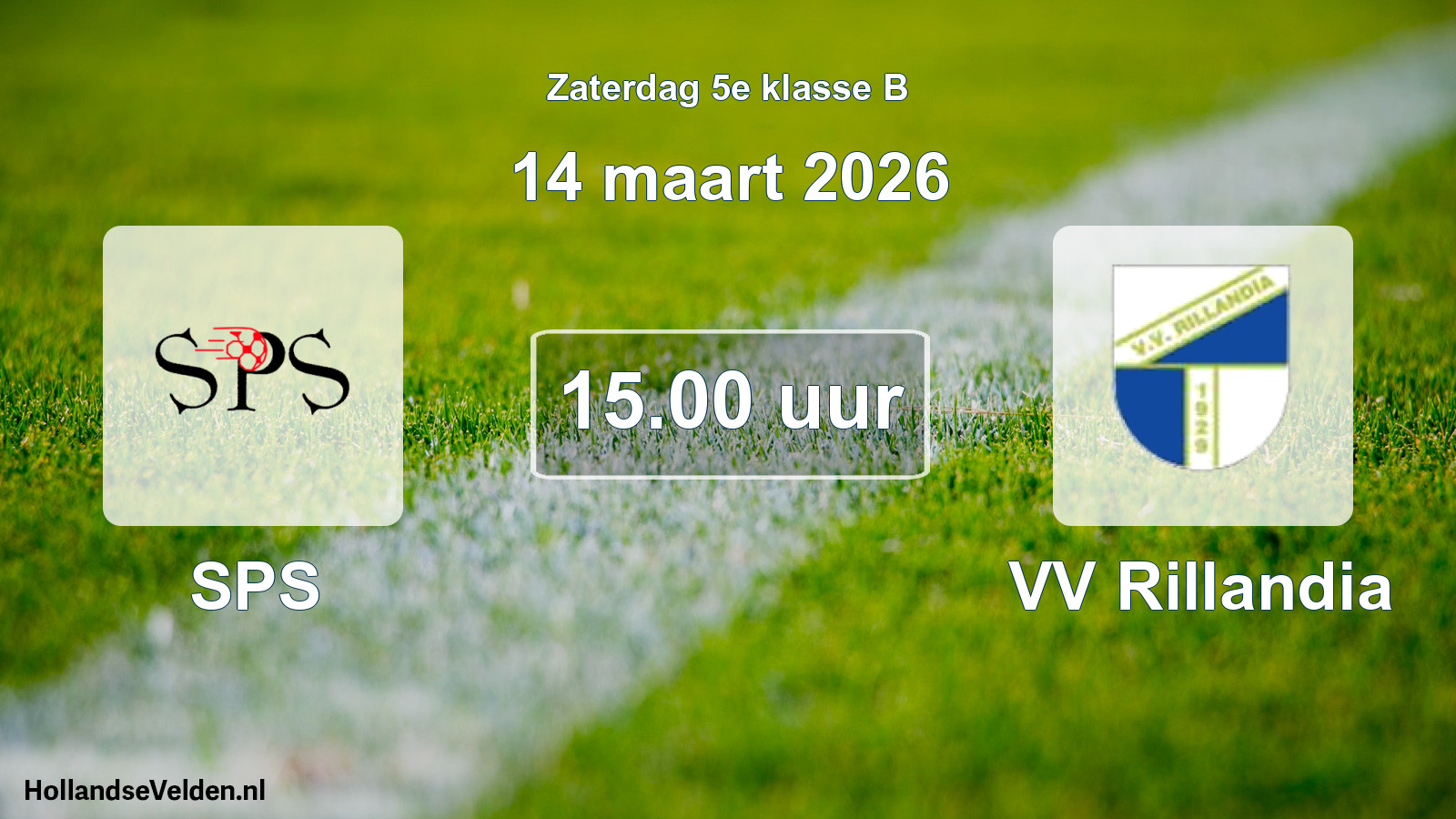 Scheduled Match: SPS - VV Rillandia (14 March 2026)