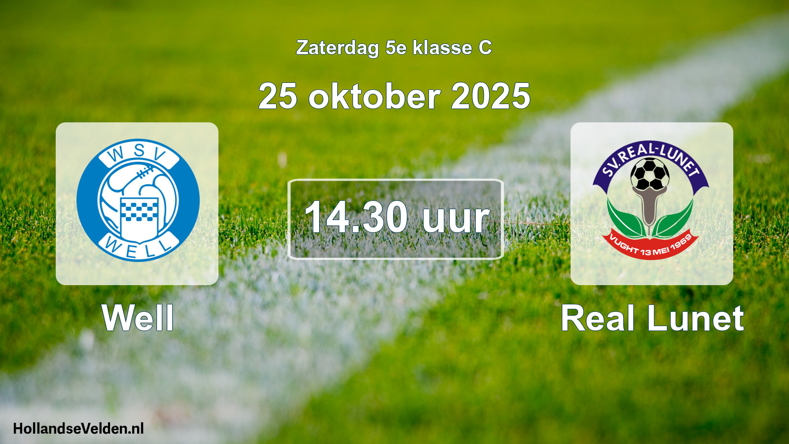 Scheduled Match: Well - Real Lunet (25 October 2025)