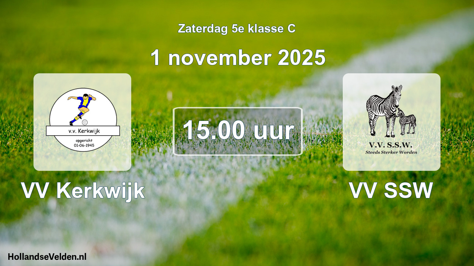 Scheduled Match: VV Kerkwijk - VV SSW (1 November 2025)