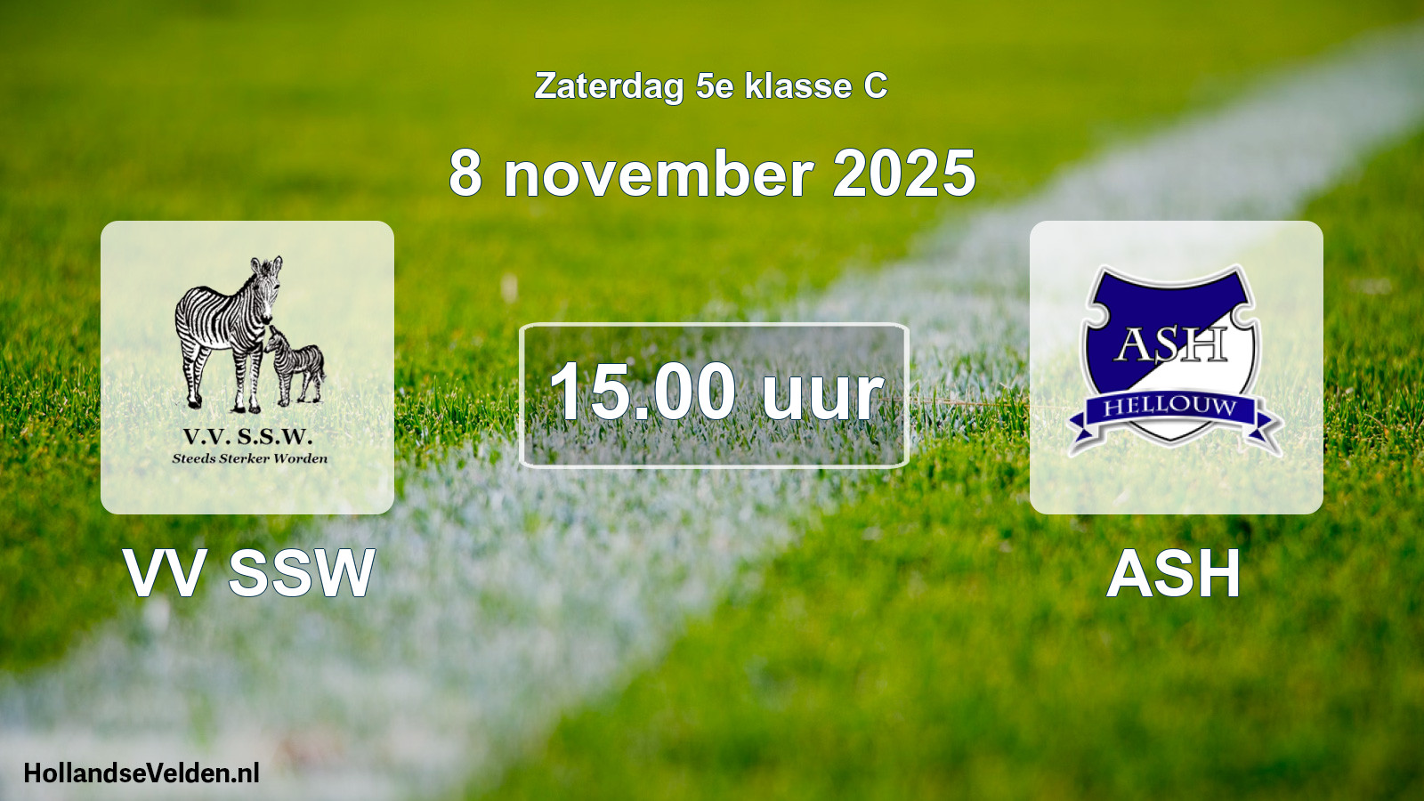 Scheduled Match: VV SSW - ASH (8 November 2025)