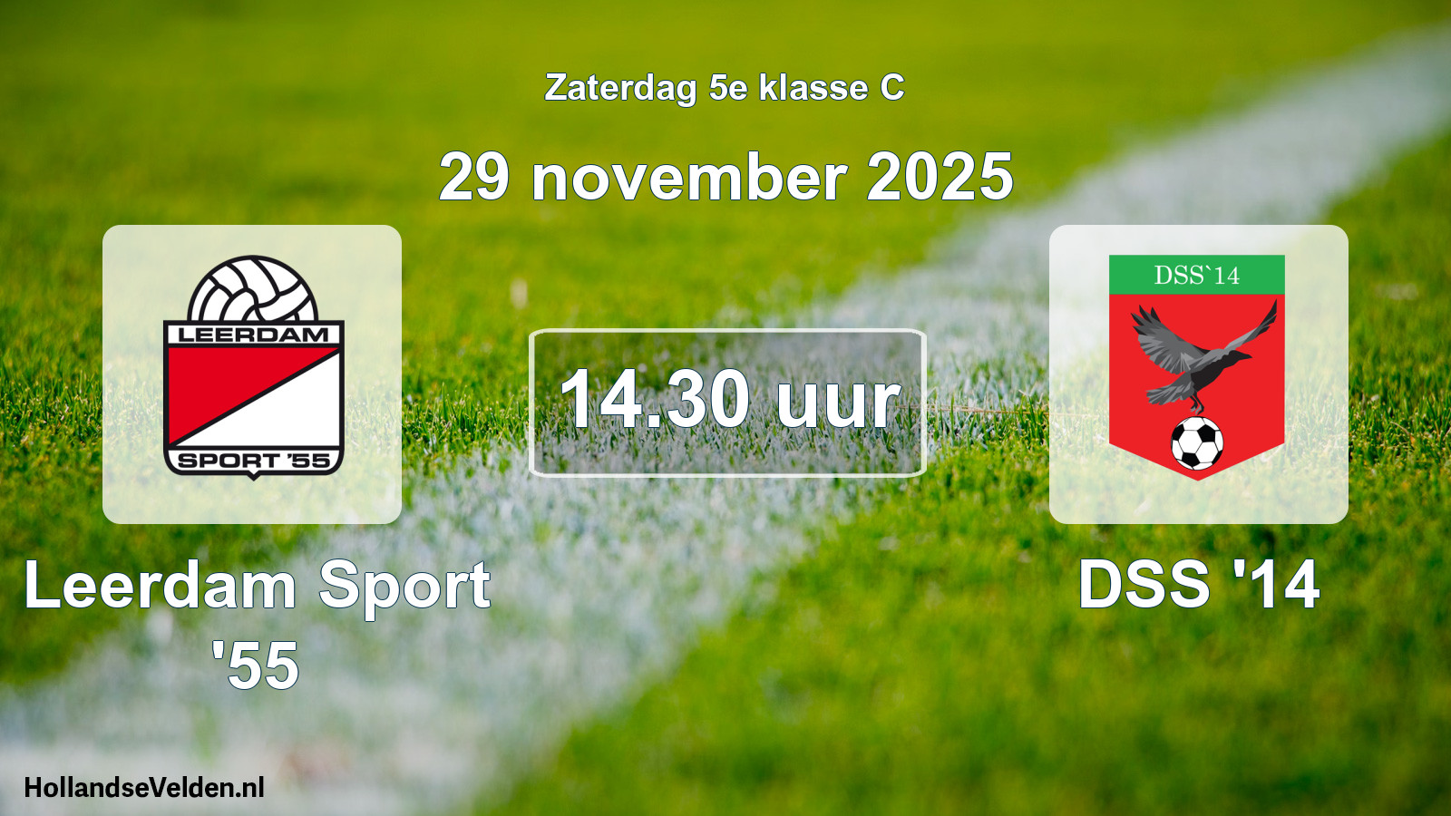 Geplande wedstrijd: Leerdam Sport '55 - DSS '14 (29 november 2025)