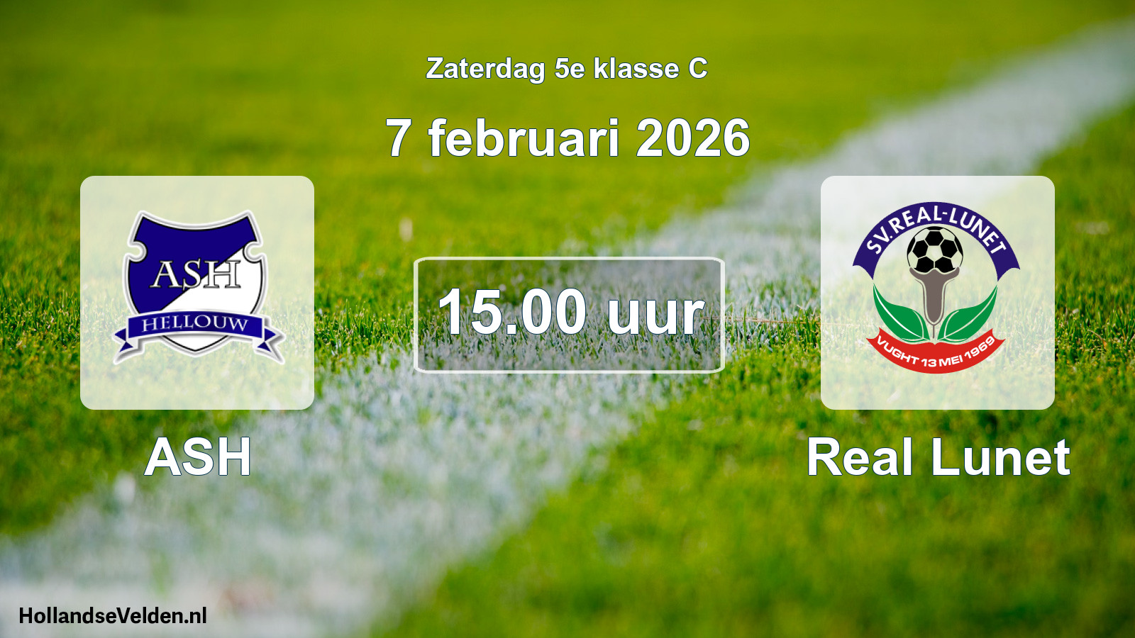 Geplande wedstrijd: ASH - Real Lunet (7 februari 2026)