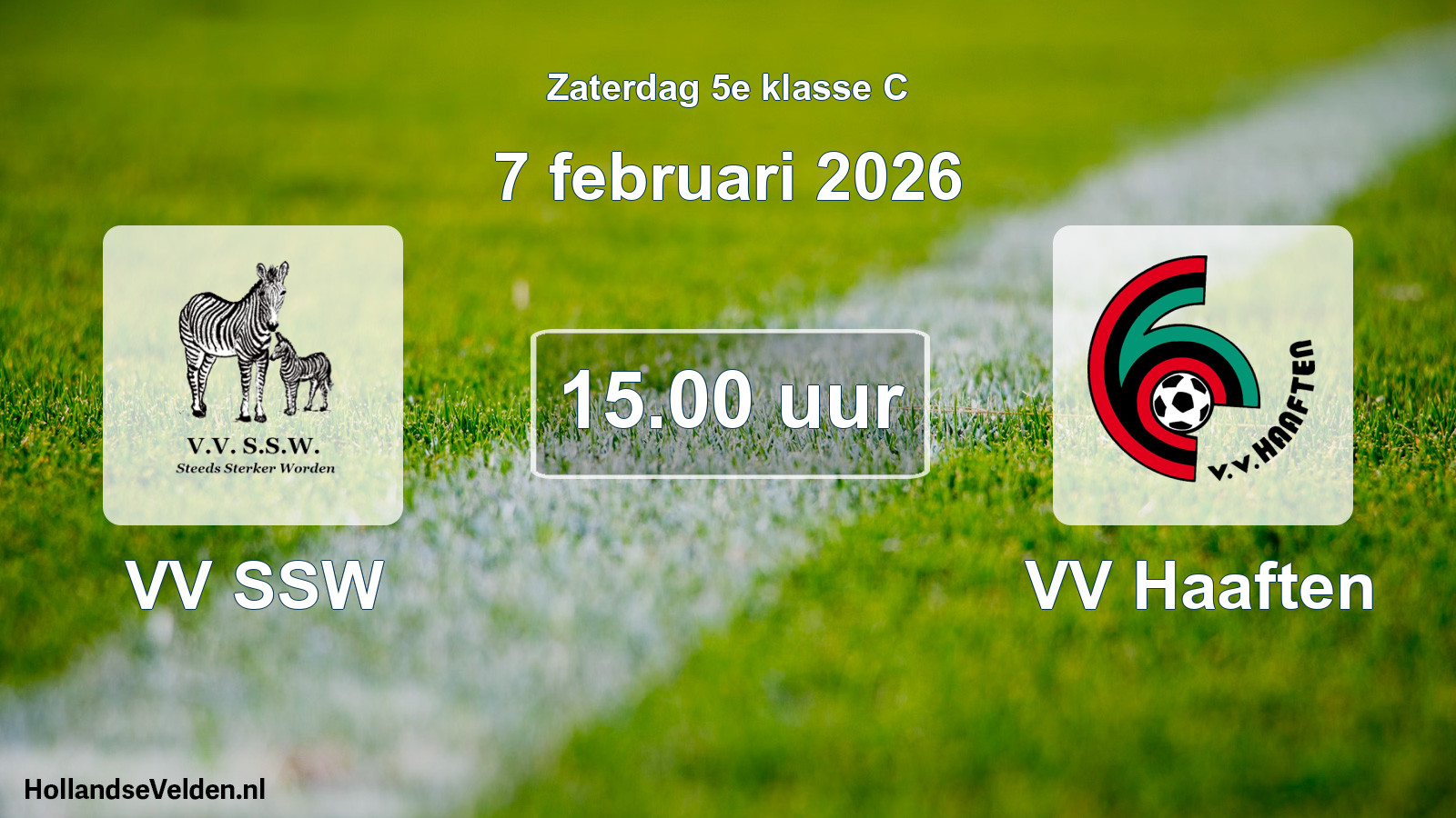 Scheduled Match: VV SSW - VV Haaften (7 February 2026)