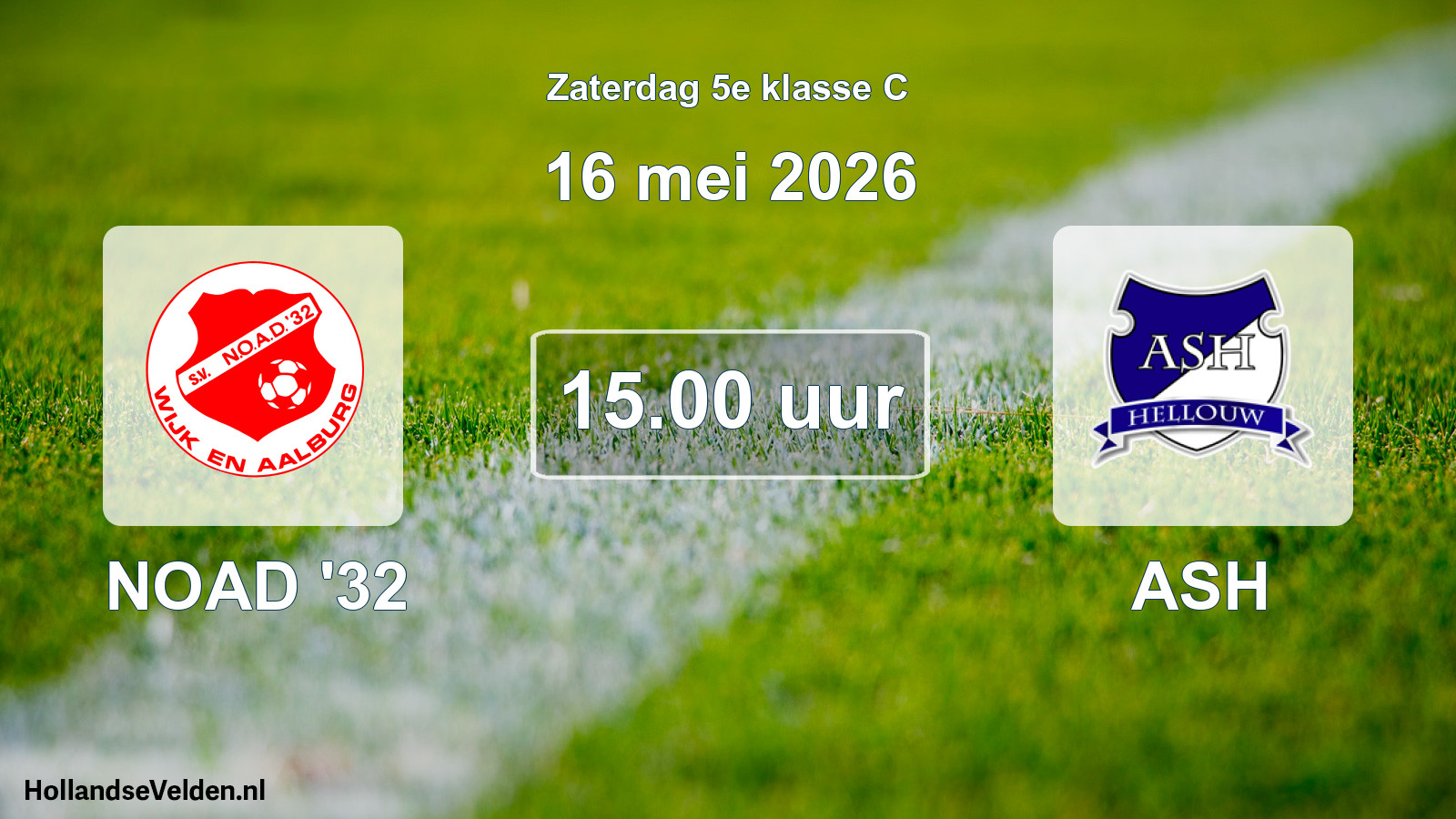 Scheduled Match: NOAD '32 - ASH (16 May 2026)