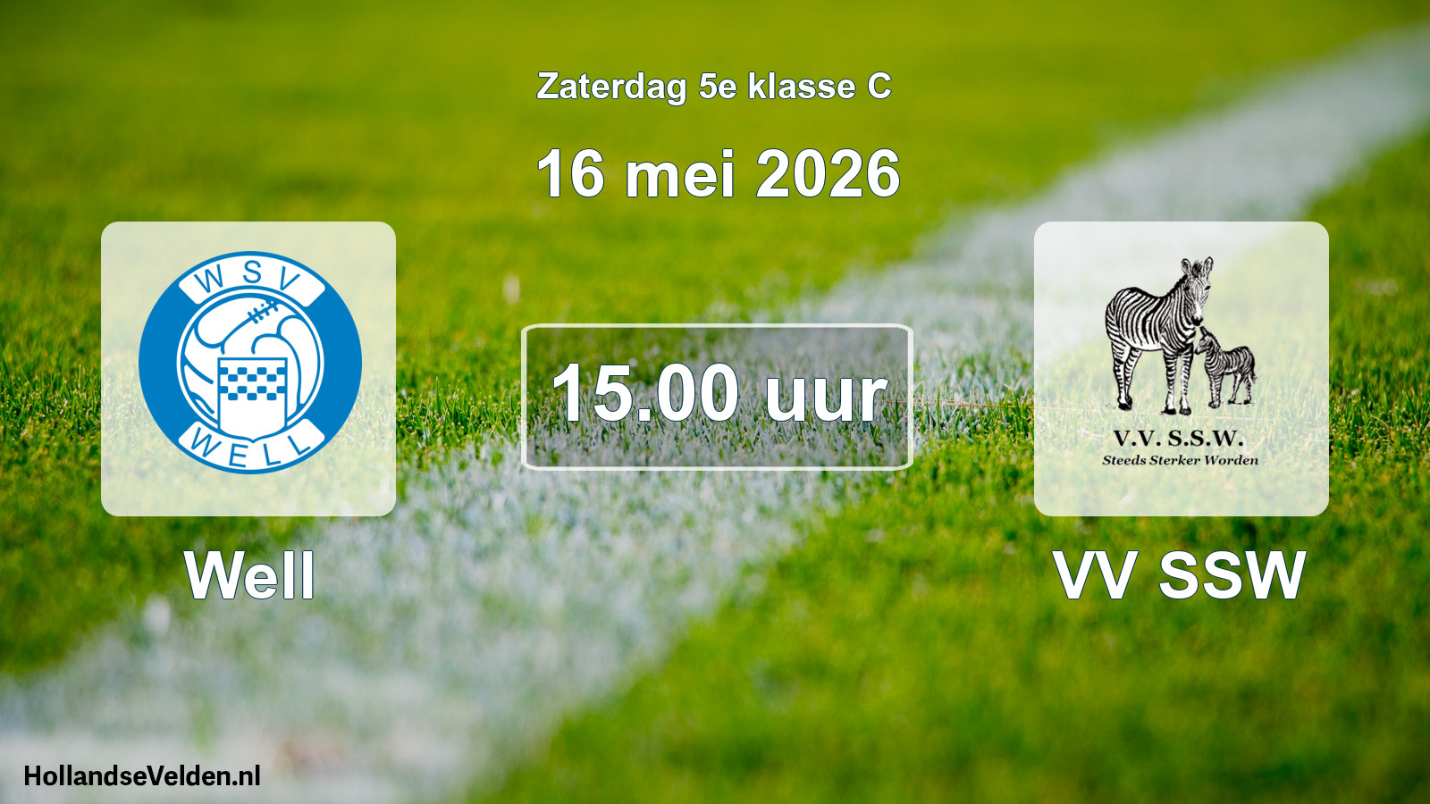Scheduled Match: Well - VV SSW (16 May 2026)