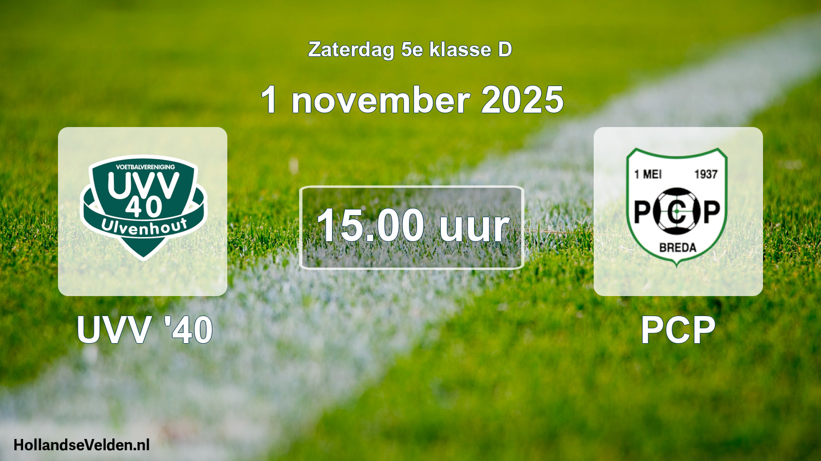 Scheduled Match: UVV '40 - PCP (1 November 2025)