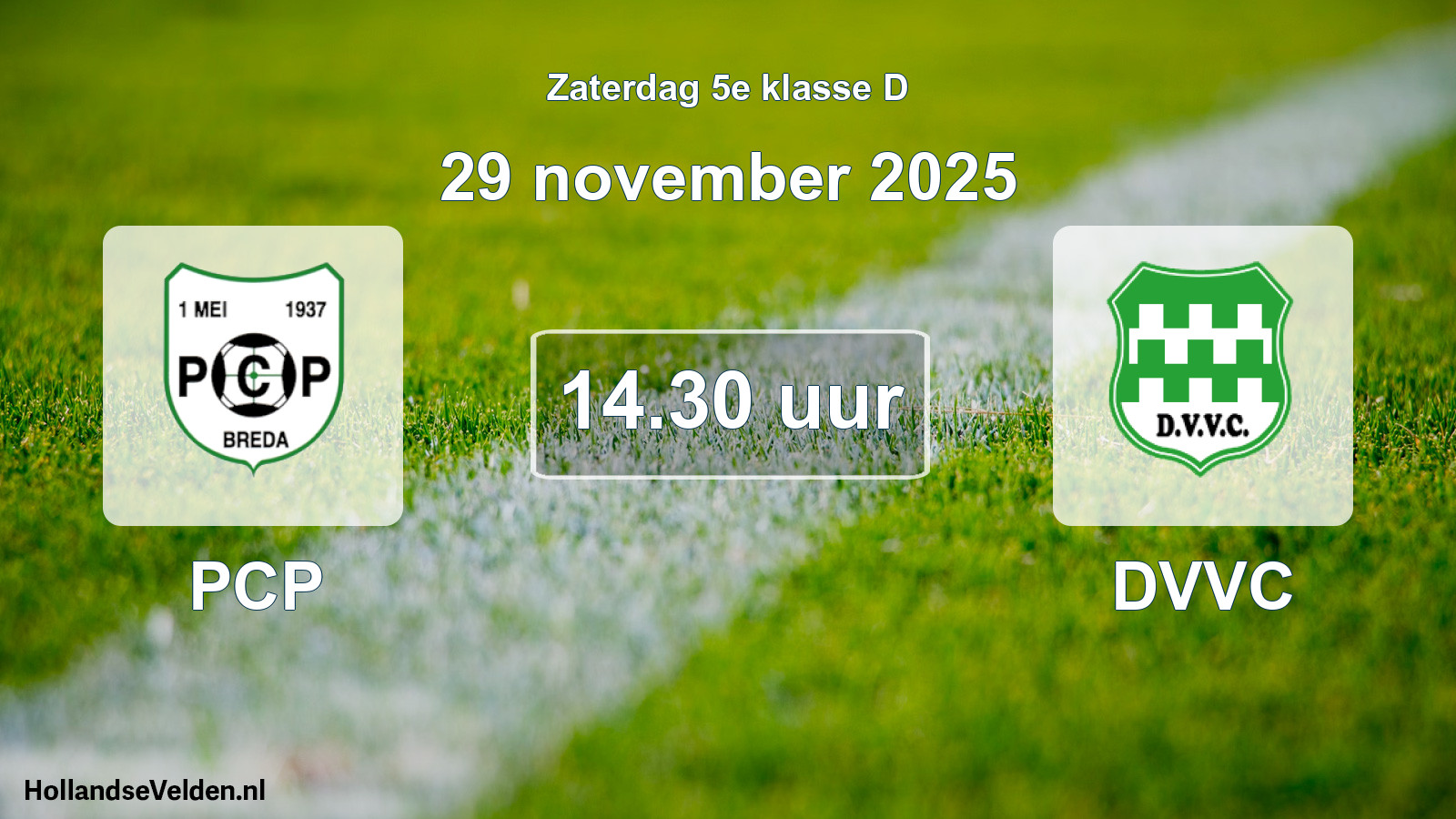 Geplande wedstrijd: PCP - DVVC (29 november 2025)