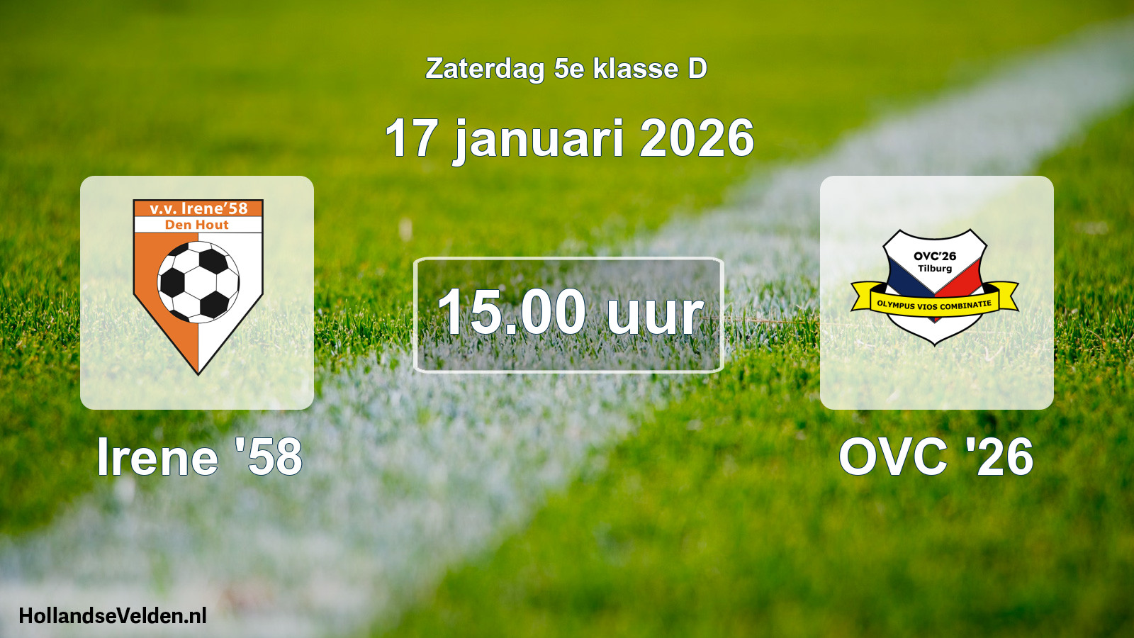 Scheduled Match: Irene '58 - OVC '26 (17 January 2026)
