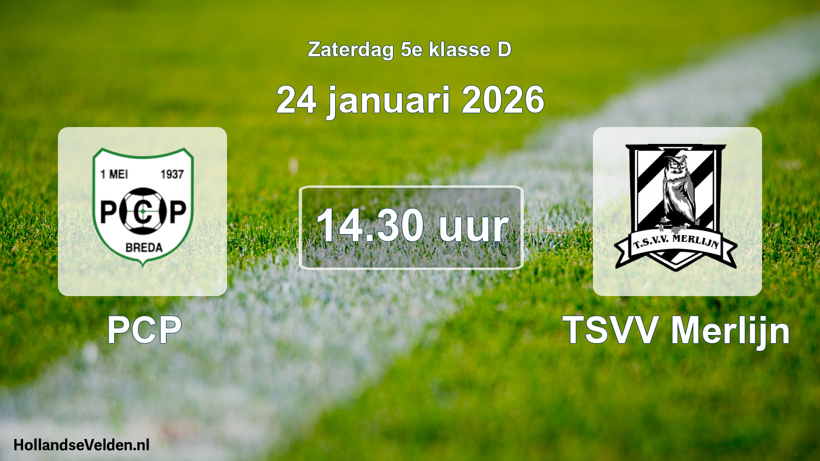 Scheduled Match: PCP - TSVV Merlijn (24 January 2026)